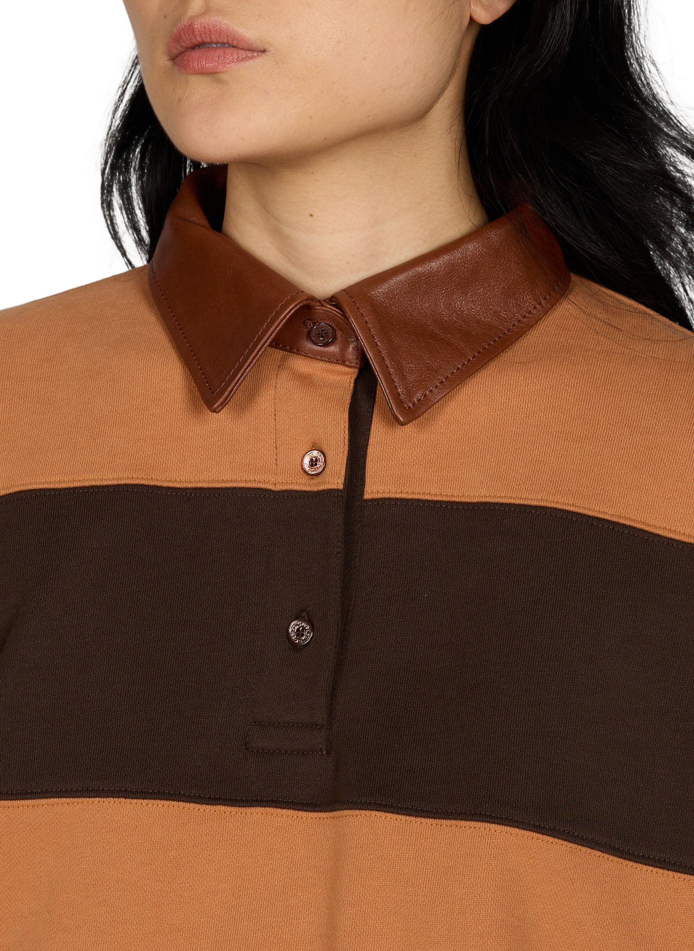 Polo oversize en coton bio ACNE STUDIOS Multicolore