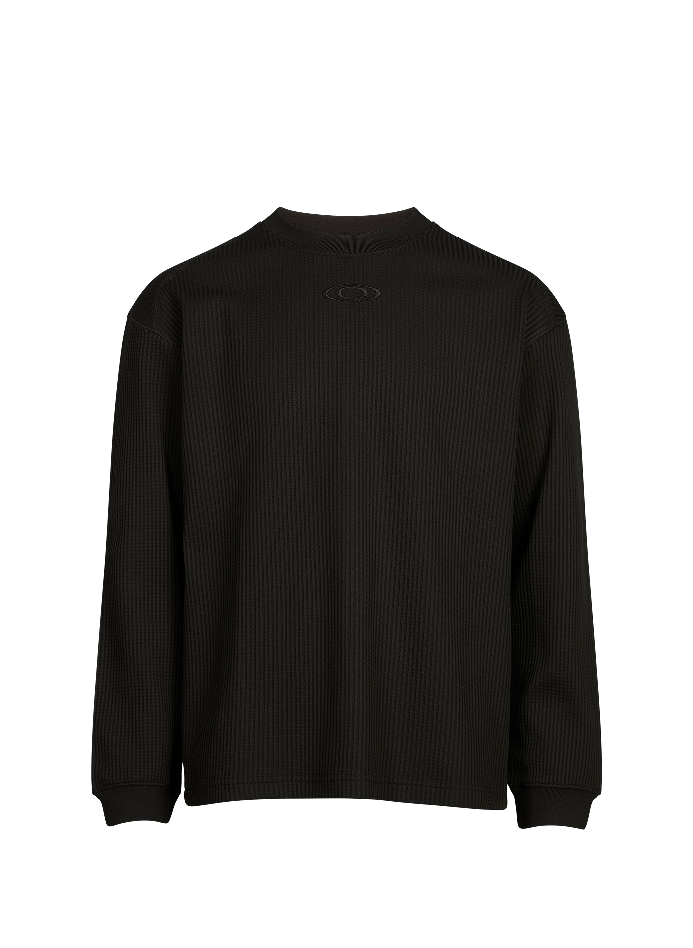 T-shirt gaufré à manches longues RAINS Noir