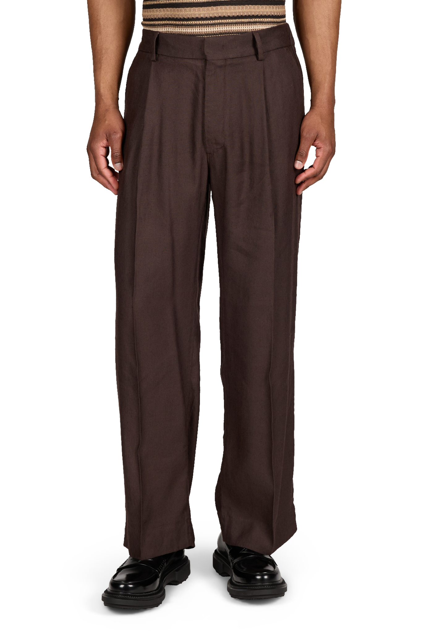 Linen-blend trousers NN.07 Brown