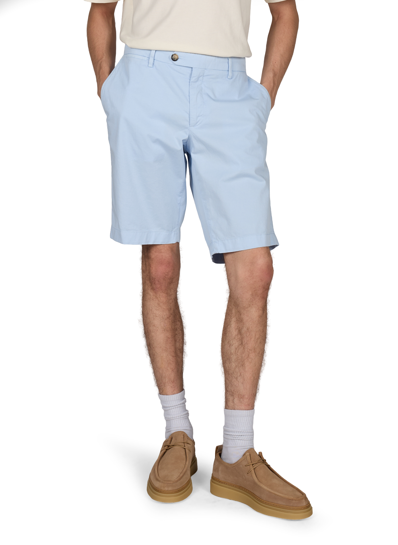 Chino Bermuda in blended cotton FACONNABLE Blue