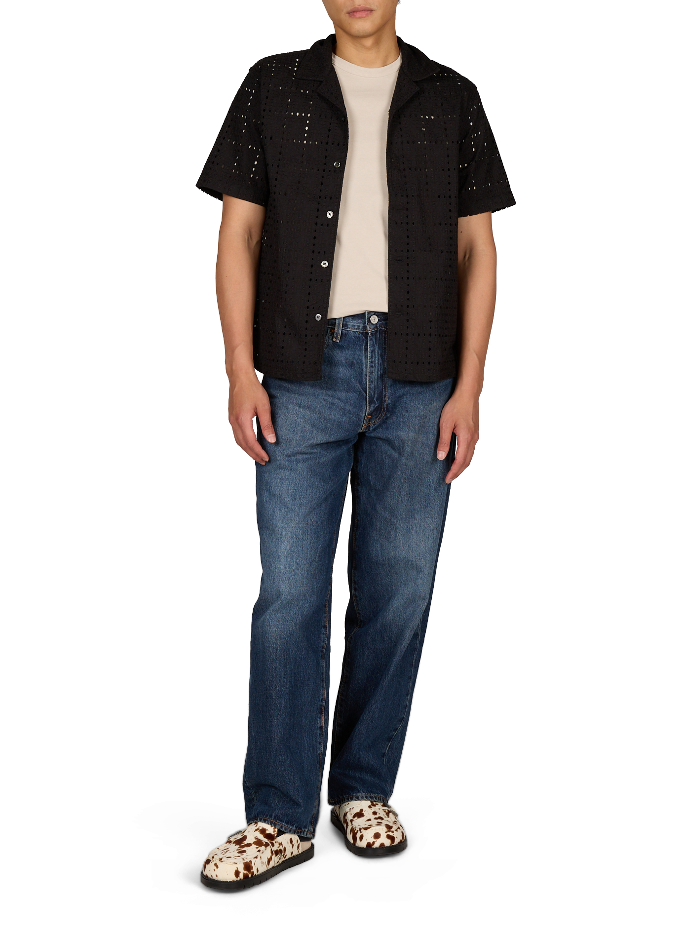 Camisa bordada de algodón LEVI'S Negro
