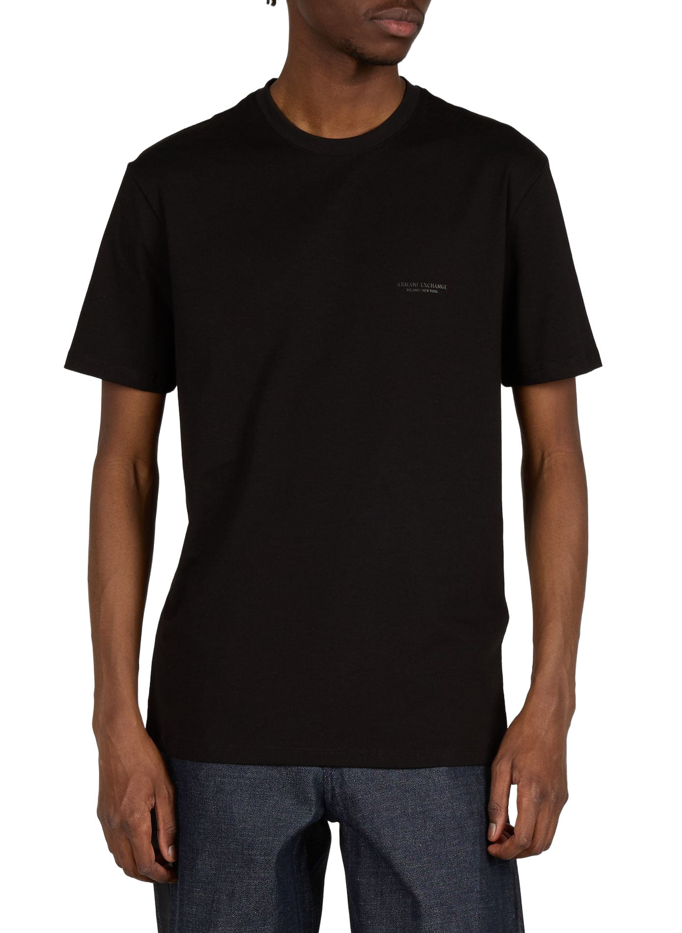 Katoenen T-shirt ARMANI EXCHANGE Zwart