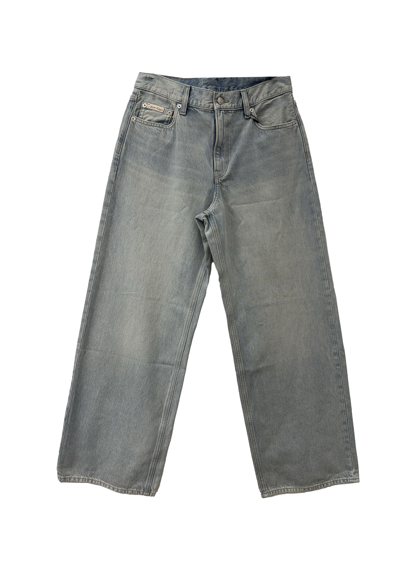 Gewaschene Jeans aus Baumwolle CALVIN KLEIN Blau