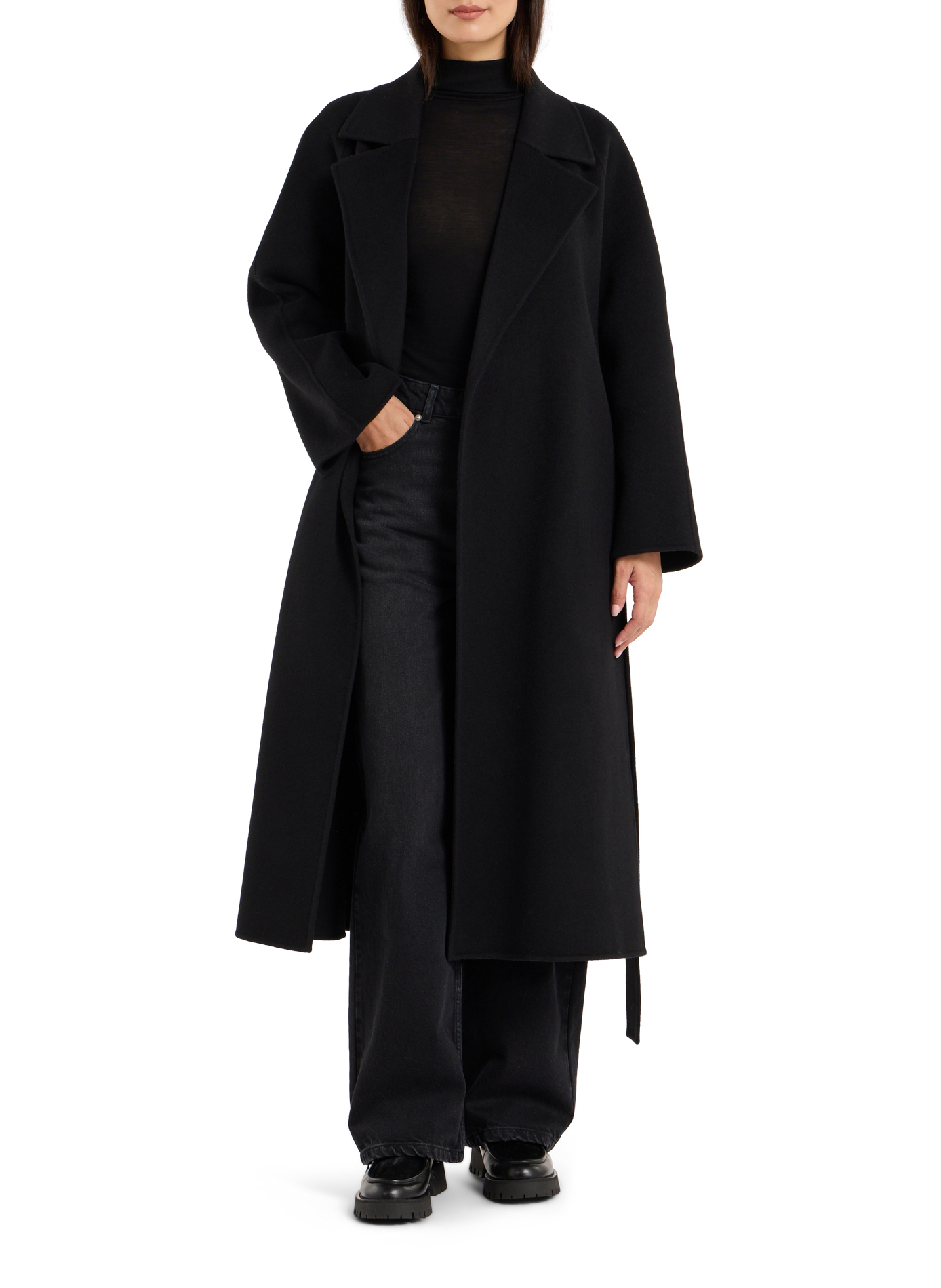 Manteau Warmor en laine mélangée SAISON 1865 Noir