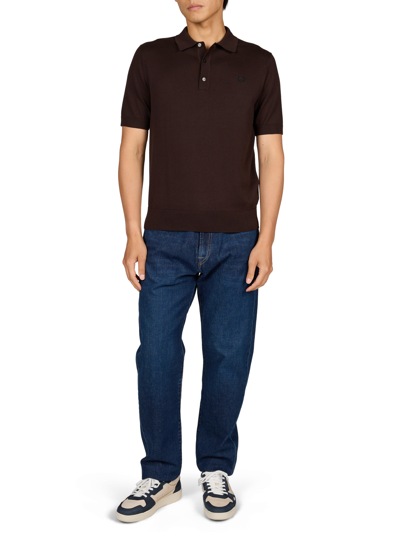 Short sleeve cotton polo shirt FRED PERRY Brown