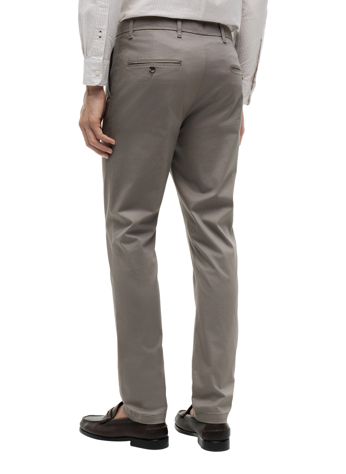 Pantalon chino slim Bleeker en coton mélangé TOMMY HILFIGER Gris