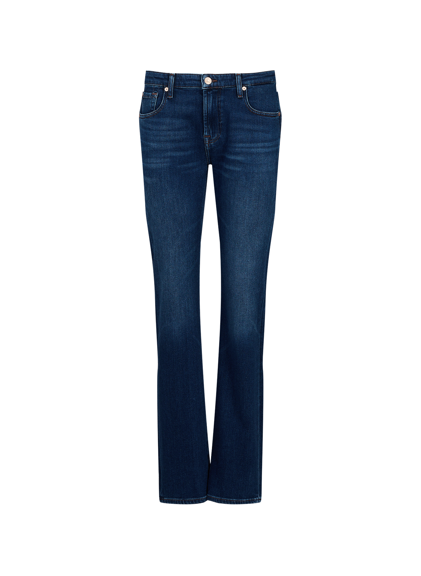Cotton-blend slim-fit jeans 7 FOR ALL MANKIND Blue