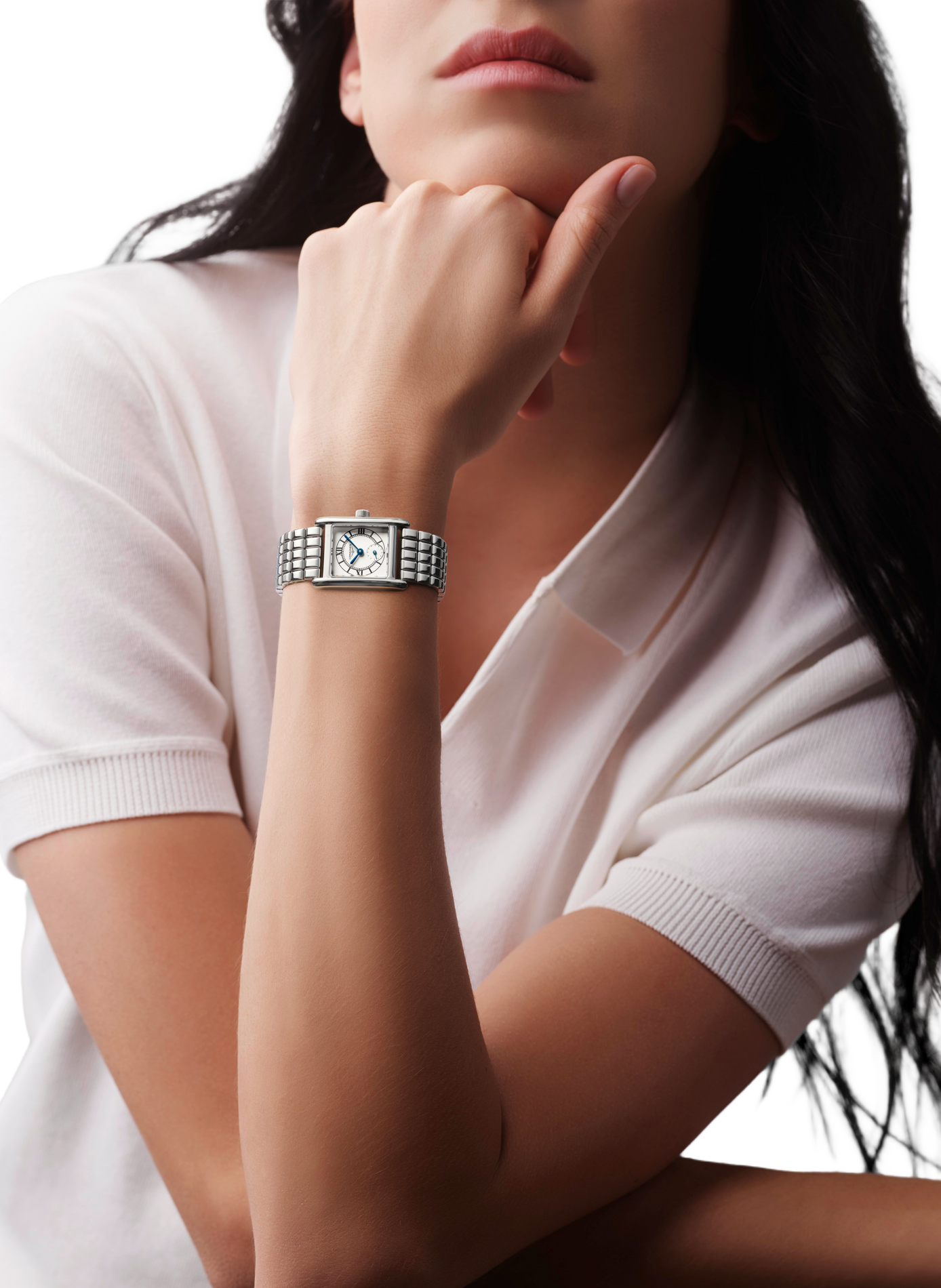 Montre quartz Longines DolceVita 2023 en acier inoxydable LONGINES Blanc