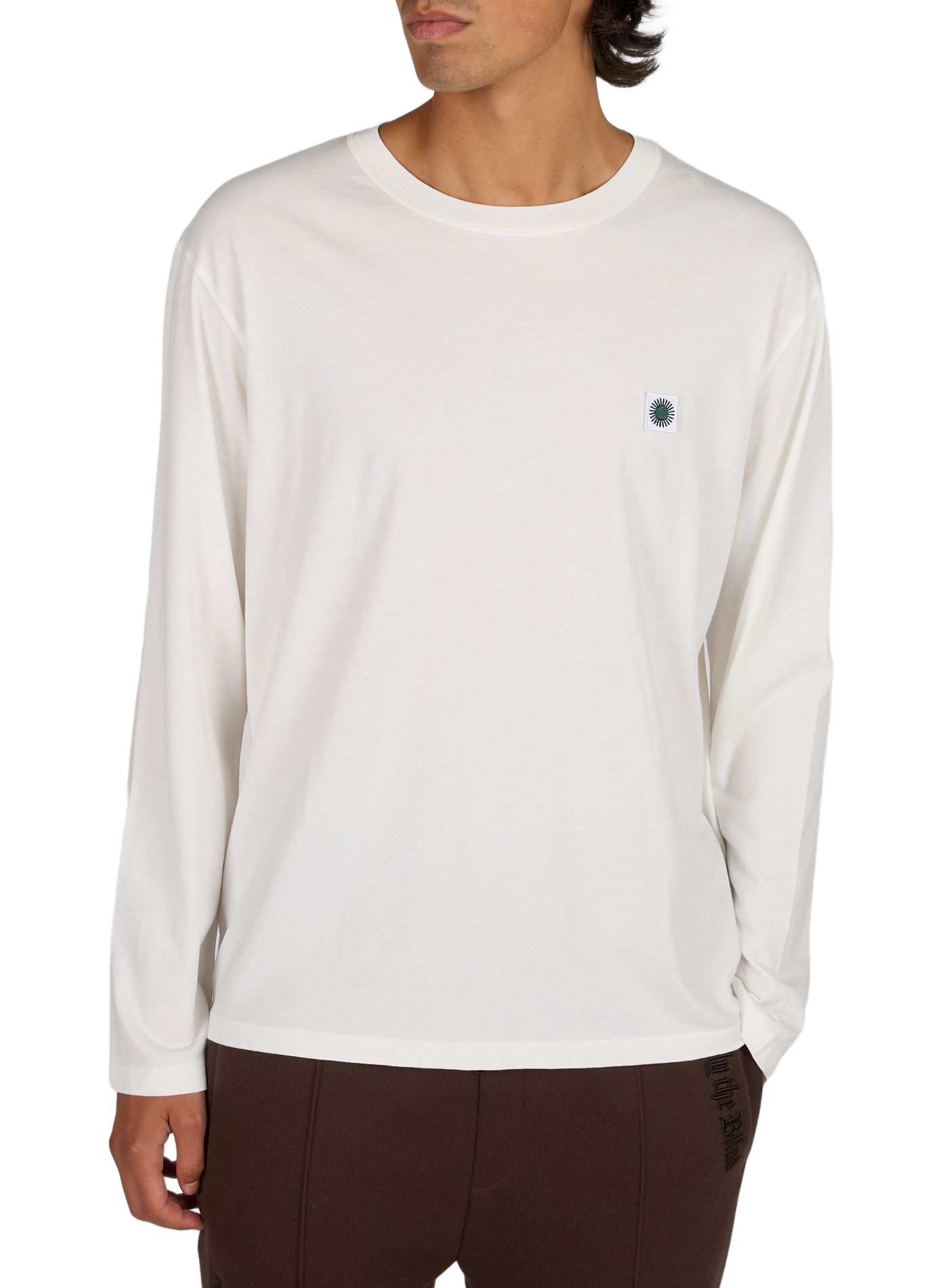 T-shirt met ronde hals en bedrukking THINKING MU Wit