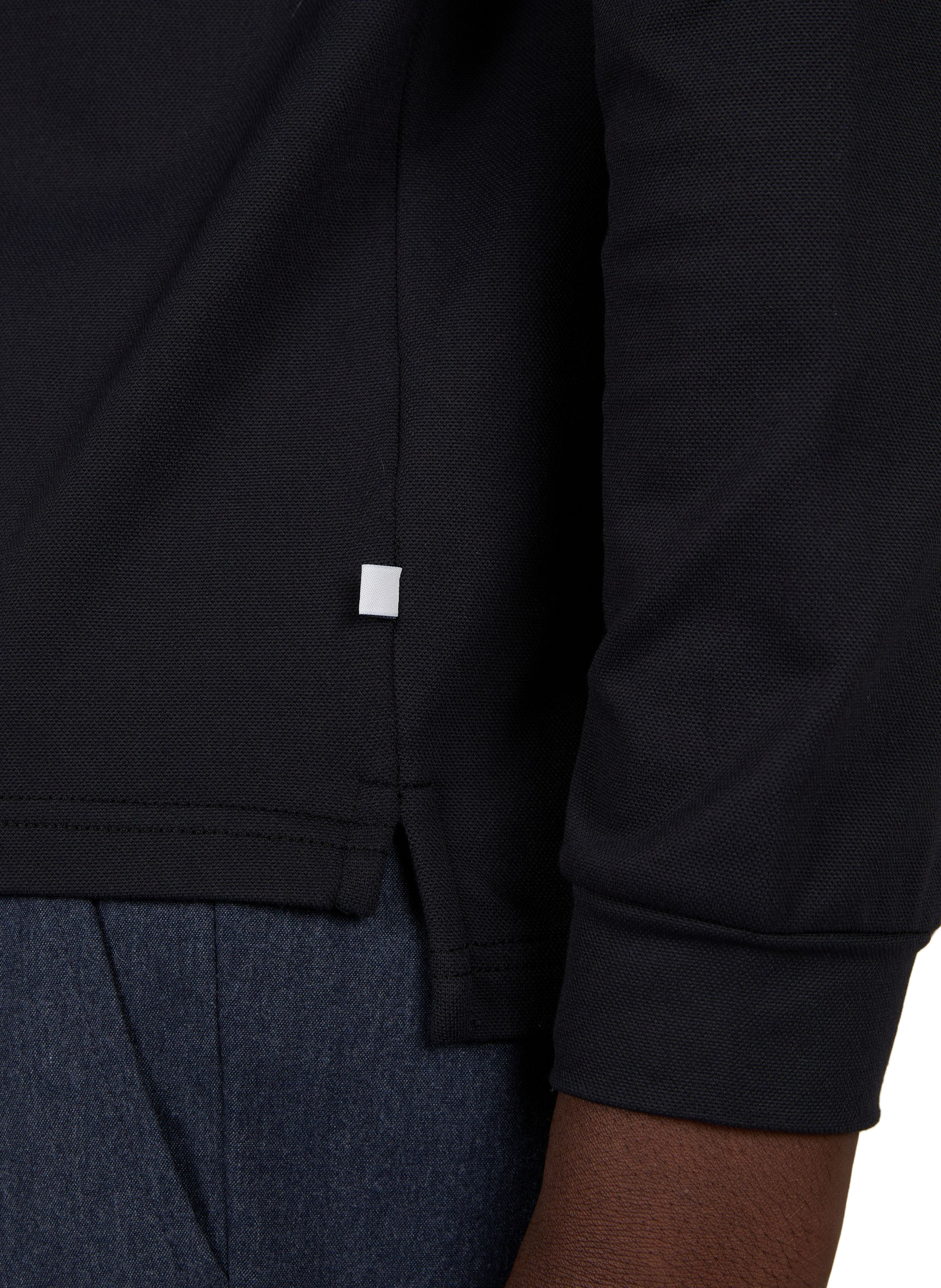 Long-sleeved polo shirt 1789 CALA Black