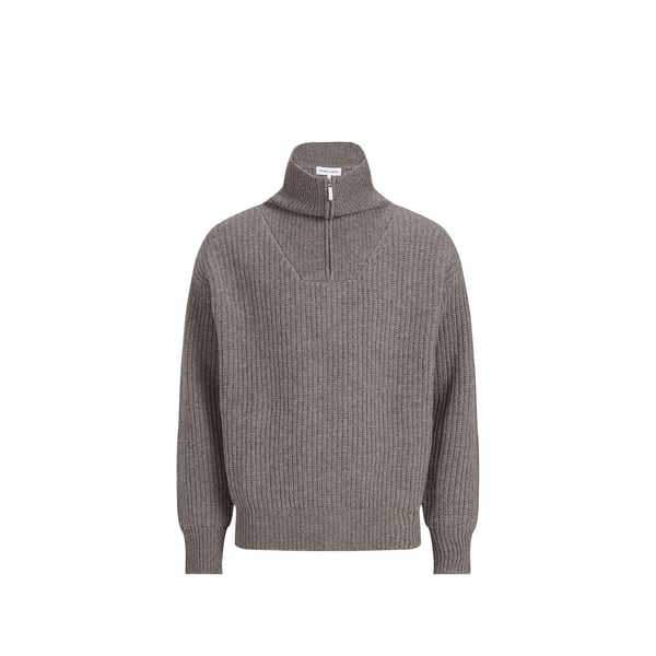 Pull ample col zippé en laine Pull ample col zippé en laine
