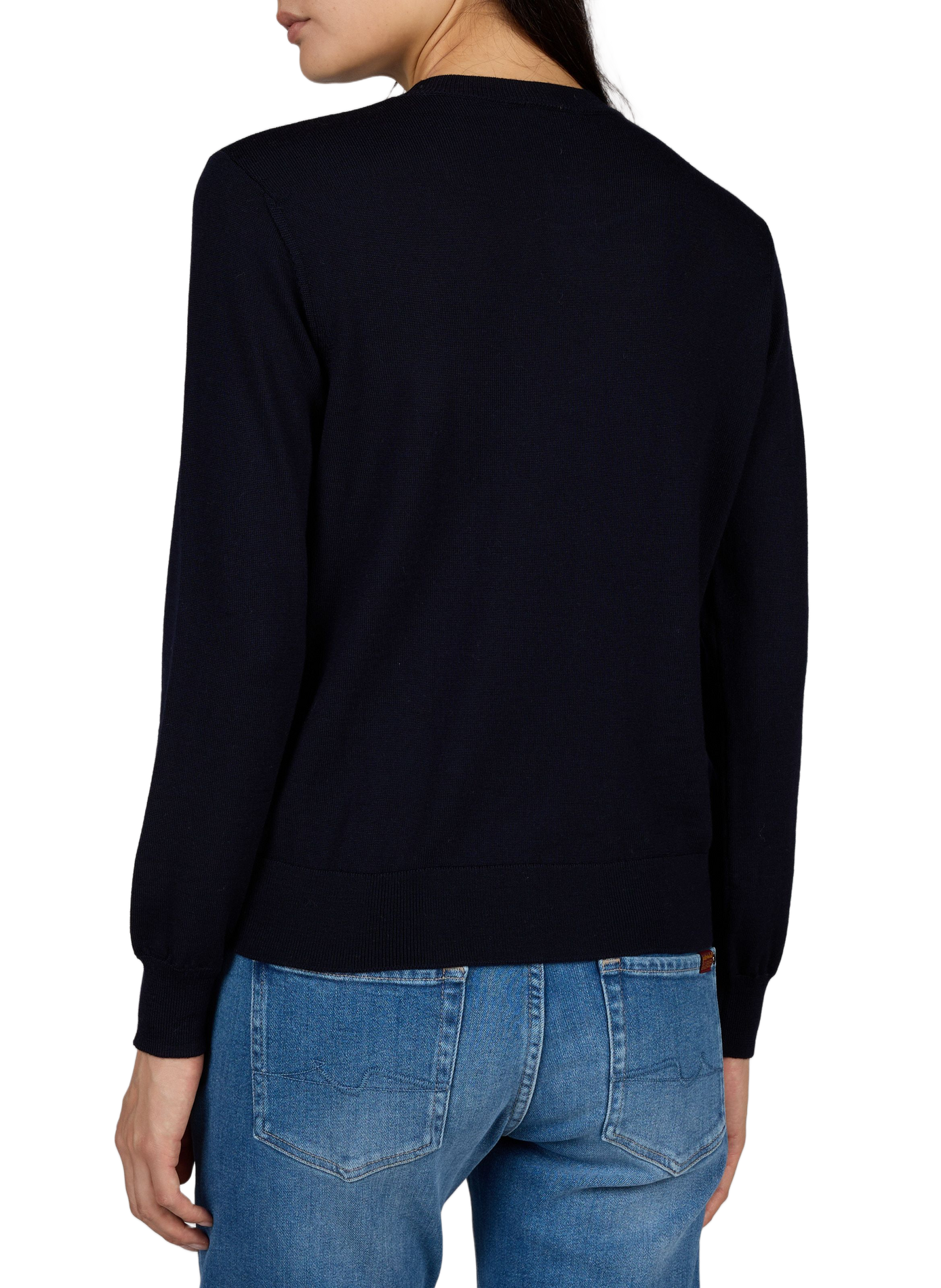 Straight round neck virgin wool Philo sweater. A.P.C. Blue