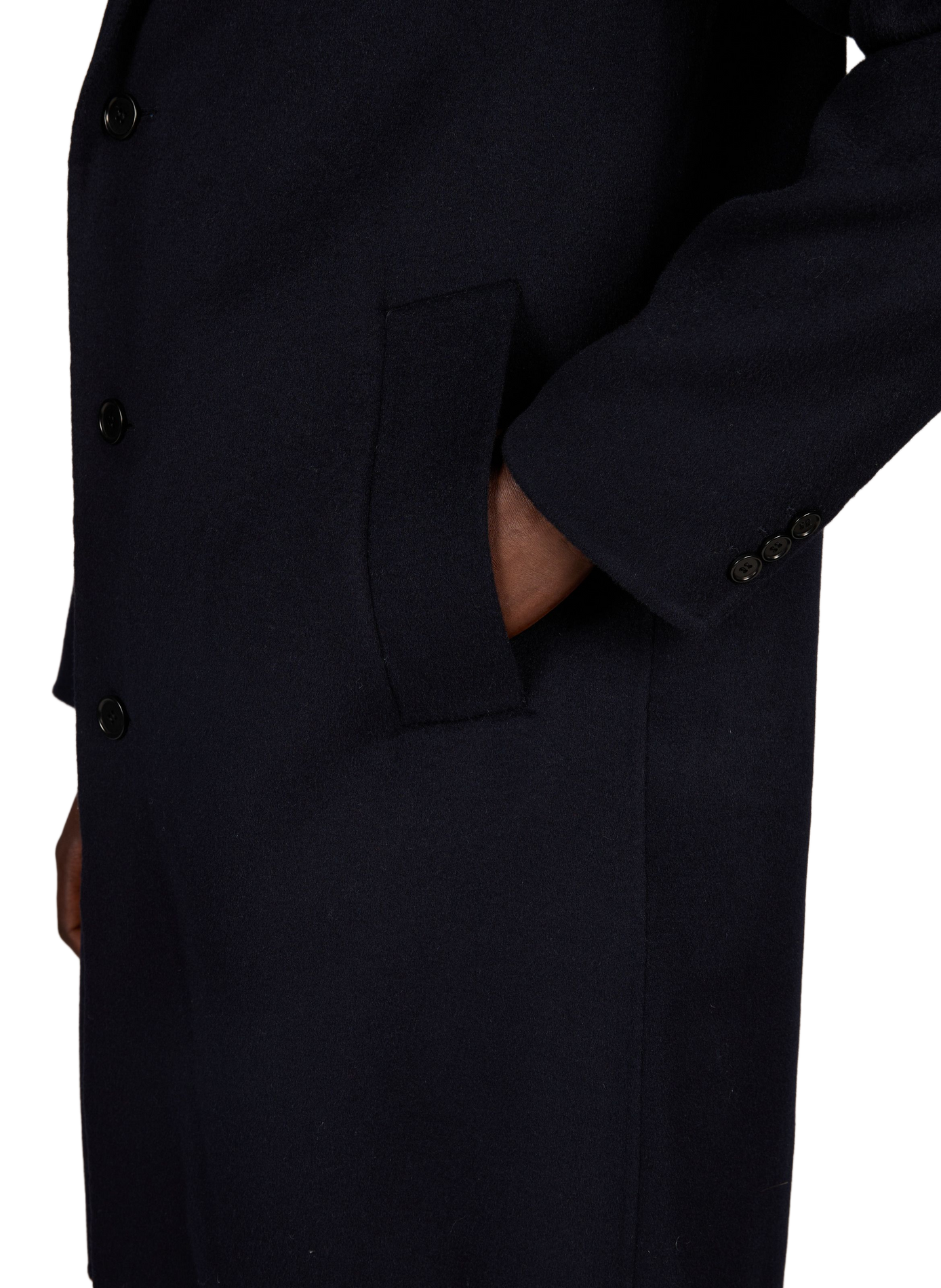 Long, loose-fitting coat in a wool blend NN.07 Blue