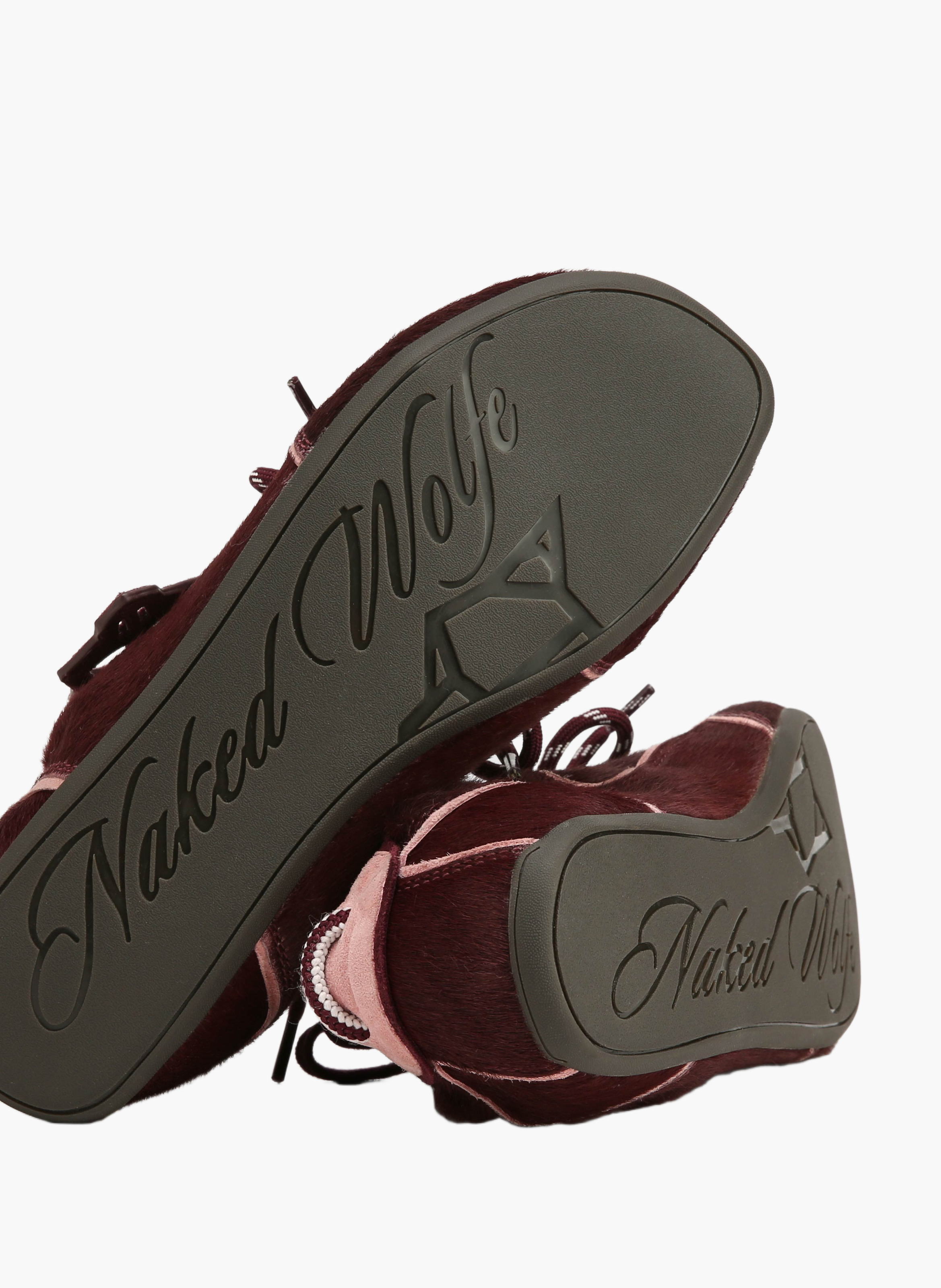 Soul-sneakers van ponyleer NAKED WOLFE Rood