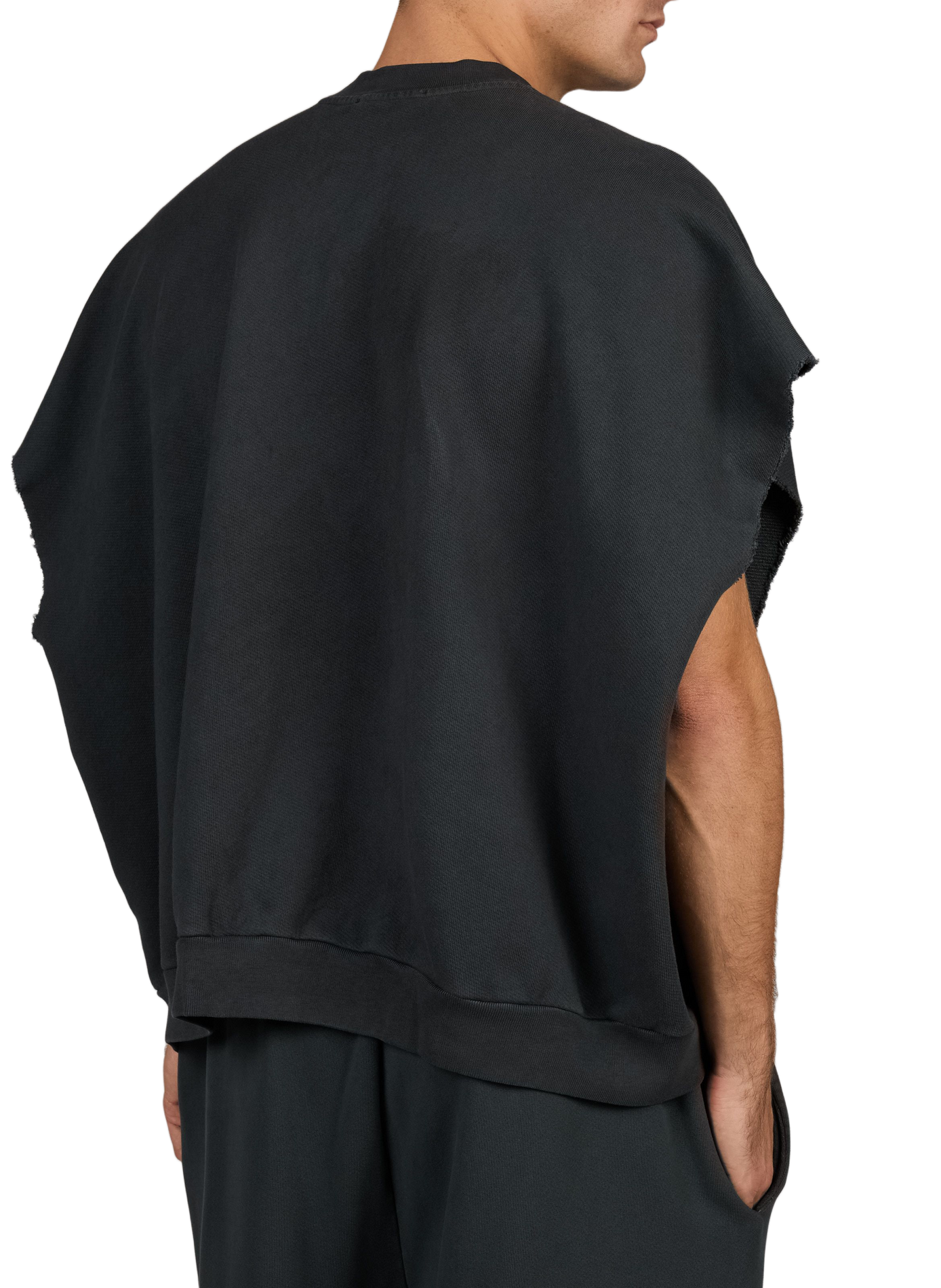 Loose-Fitting Sleeveless Cotton Crew-Neck Sweatshirt WILLY CHAVARRIA Grey