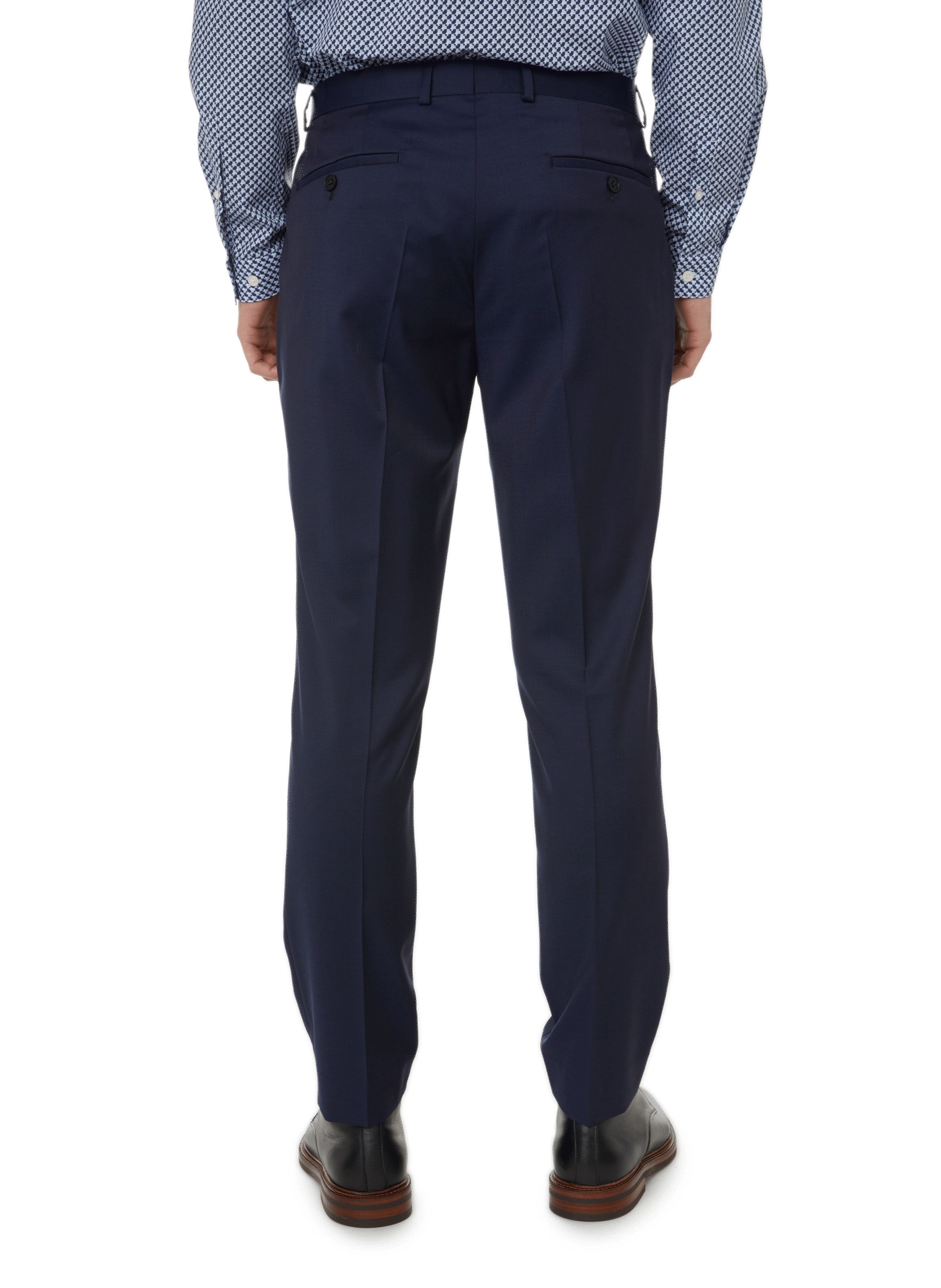 Wool-blend suit trousers SAISON 1865 Blue