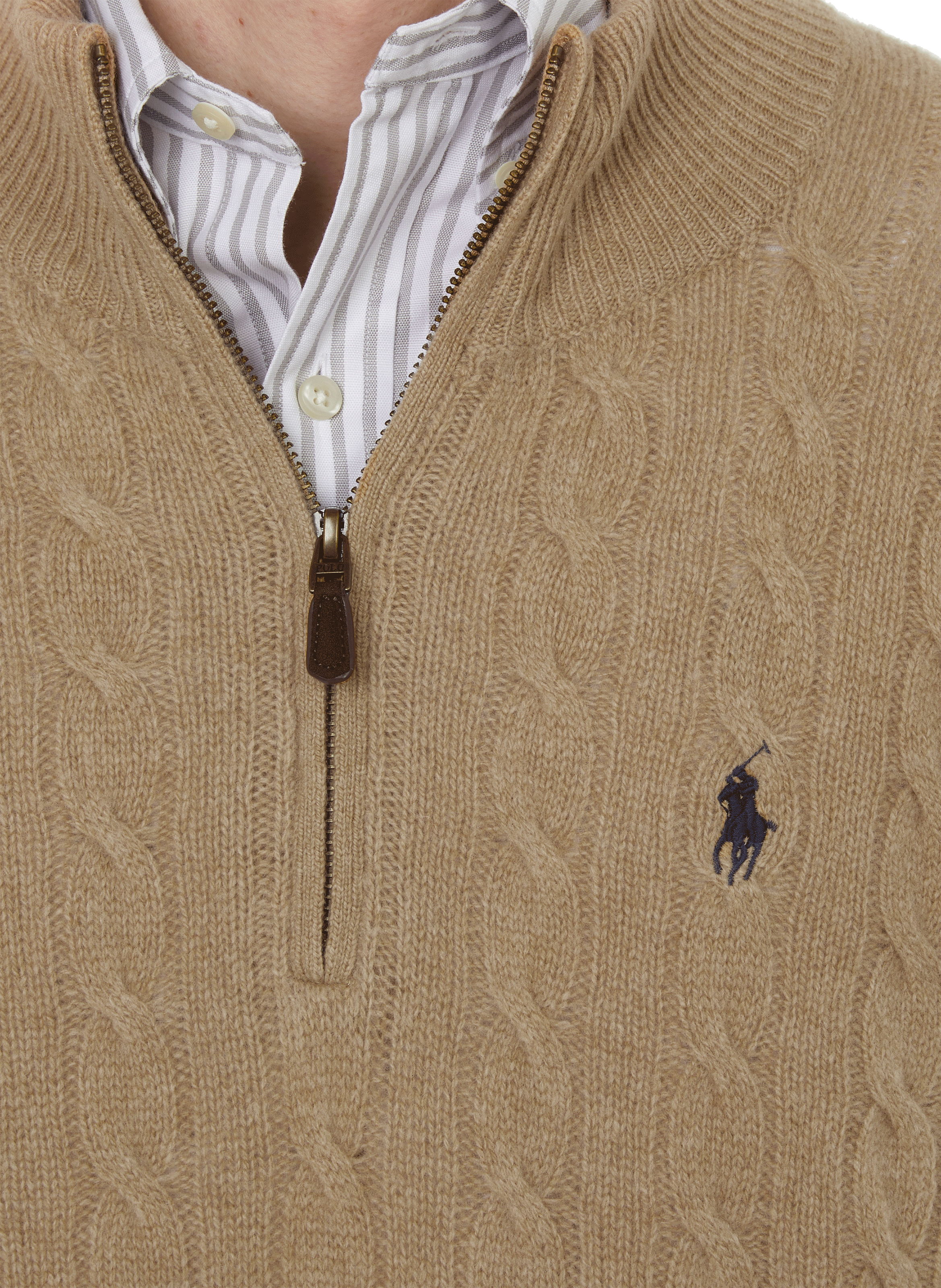 Pull en laine et cachemire POLO RALPH LAUREN Marron