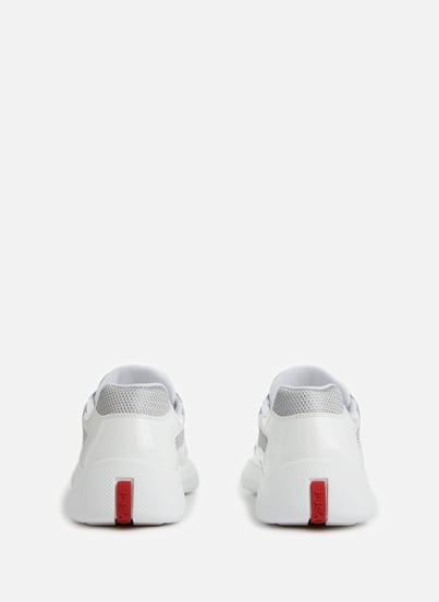 Leather and fabric sneakers PRADA Leather and fabric sneakers PRADA