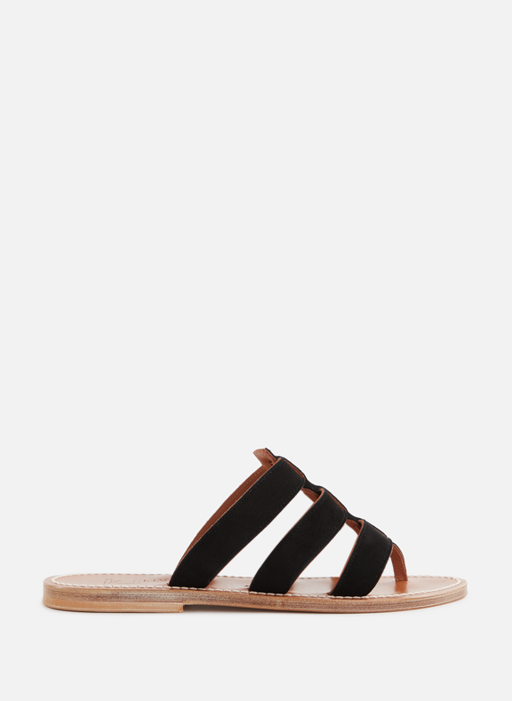K. JACQUES Dolon flat leather sandals Black