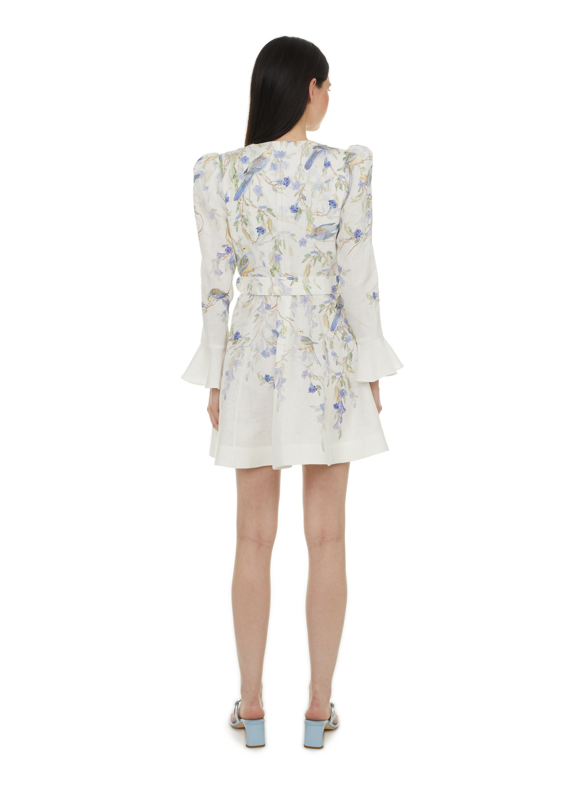 Robe courte Natura en lin ZIMMERMANN Multicolore