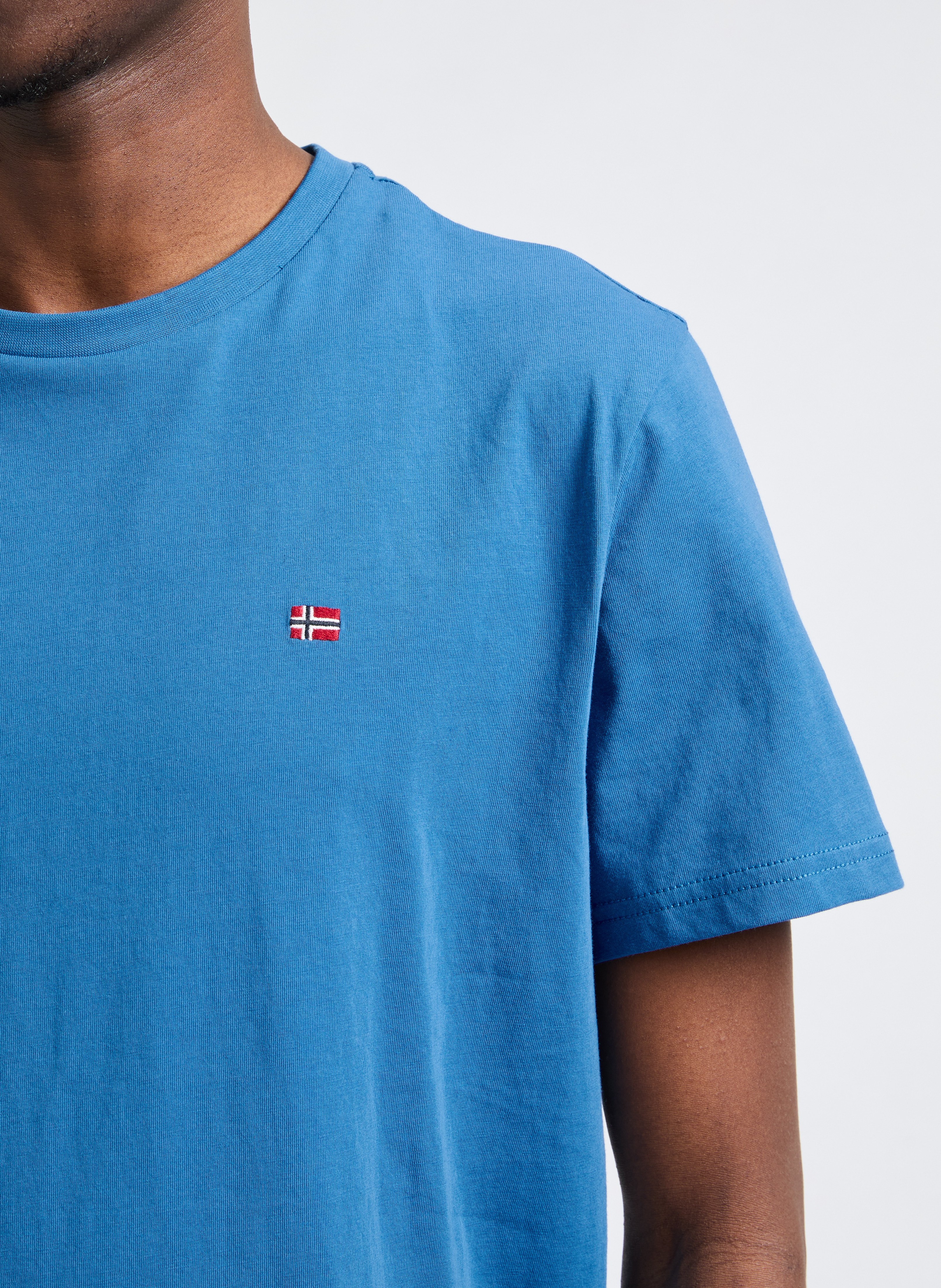 Cotton round-neck T-shirt NAPAPIJRI Blue