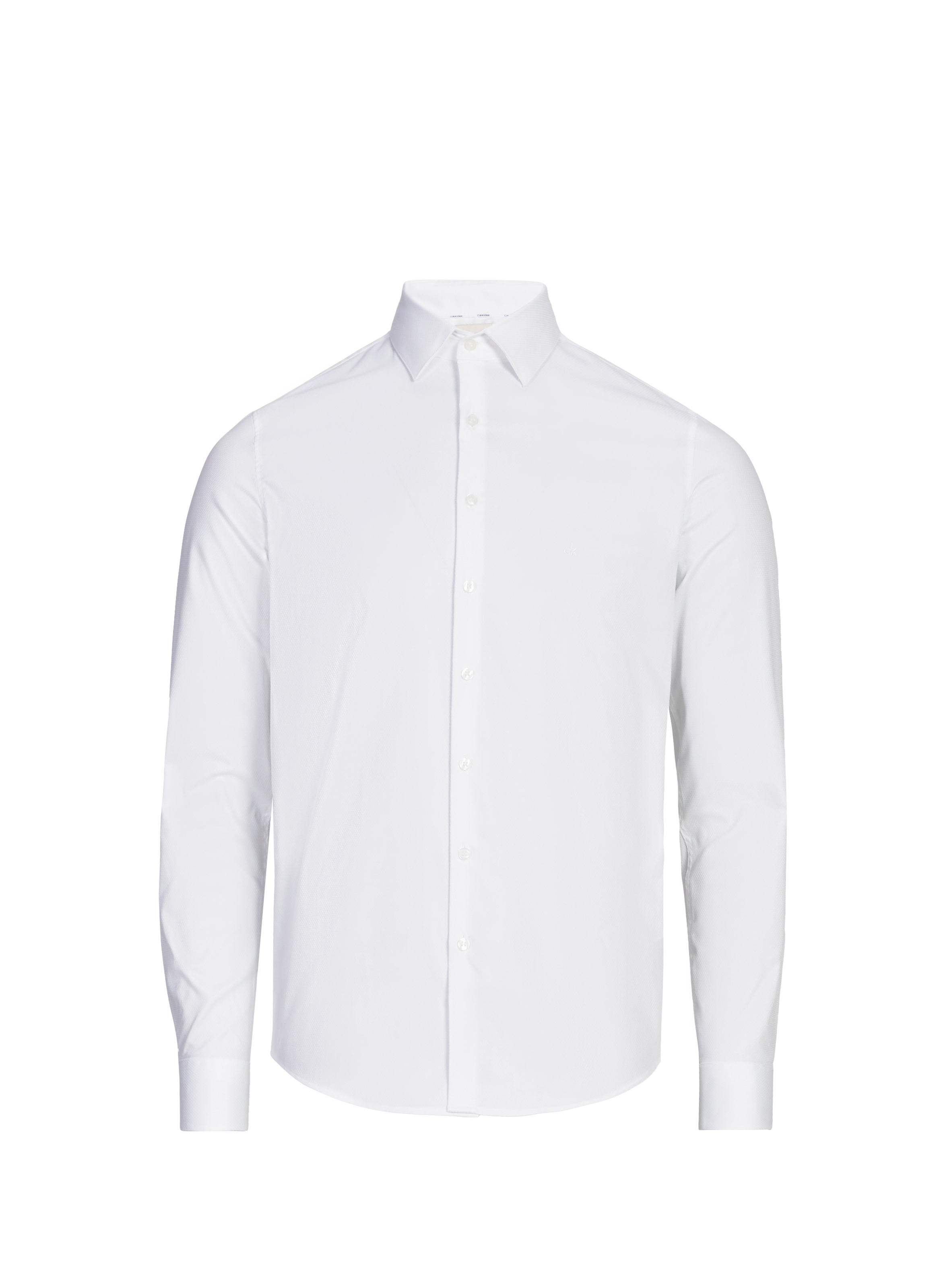 Chemise manches longues en coton mélangé CALVIN KLEIN Blanc