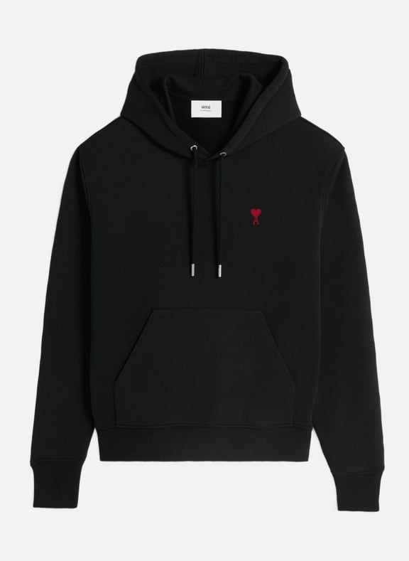 Hoodie ami de coeur rouge unisexe Noir by AMI PARIS AMI PARIS Hoodie ami de coeur rouge unisexe Noir