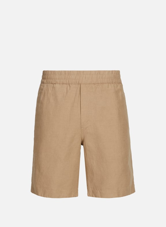 Linen and cotton shorts Brown by SAMSOE SAMSOE SAMSOE SAMSOE Linen and cotton shorts Brown