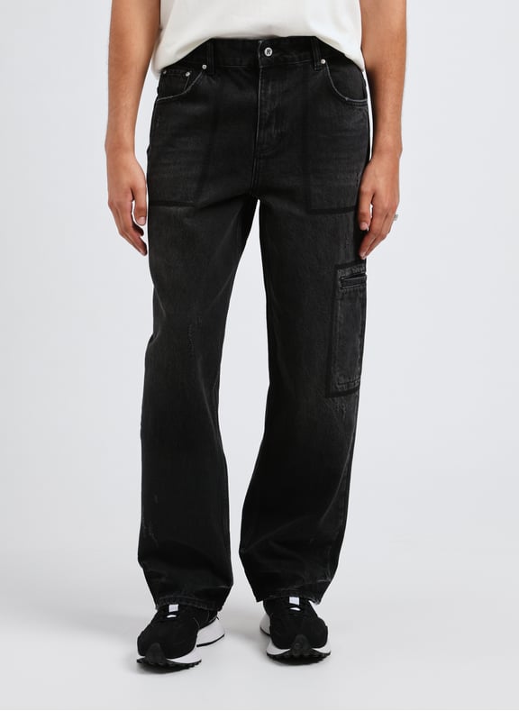 Wide leg distressed jeans Black by REPRESENT REPRESENT Wide leg distressed jeans Black