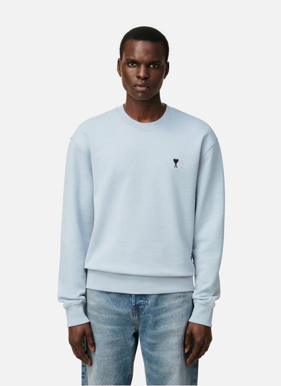 Sweatshirt ami de coeur en coton Bleu by AMI PARIS AMI PARIS Sweatshirt ami de coeur en coton Bleu