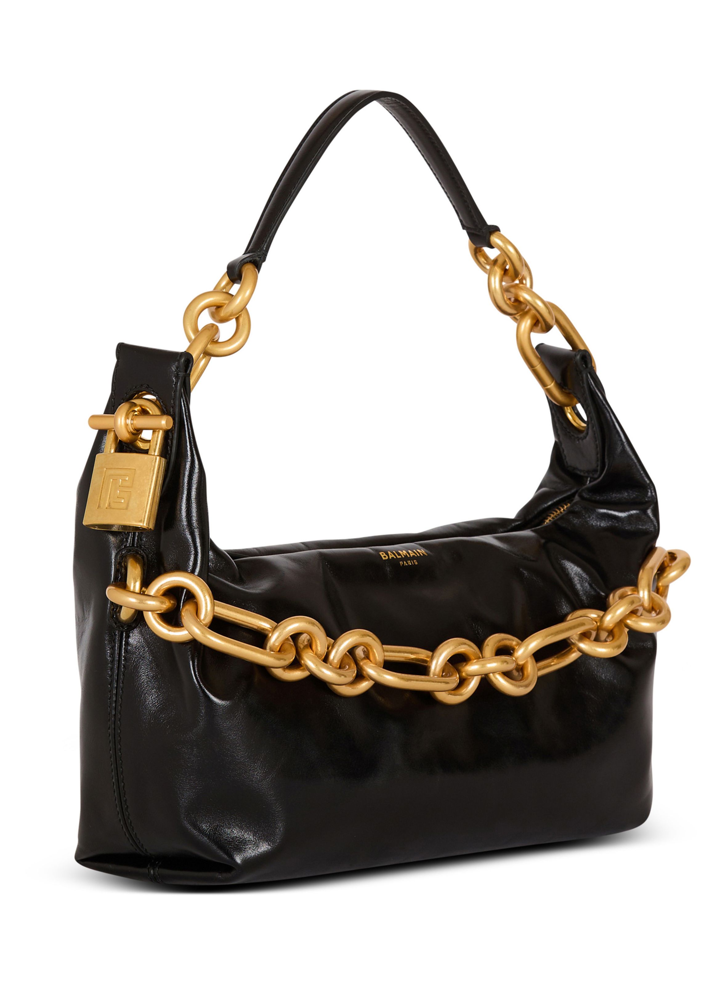Sac sync medium en cuir de veau BALMAIN Noir