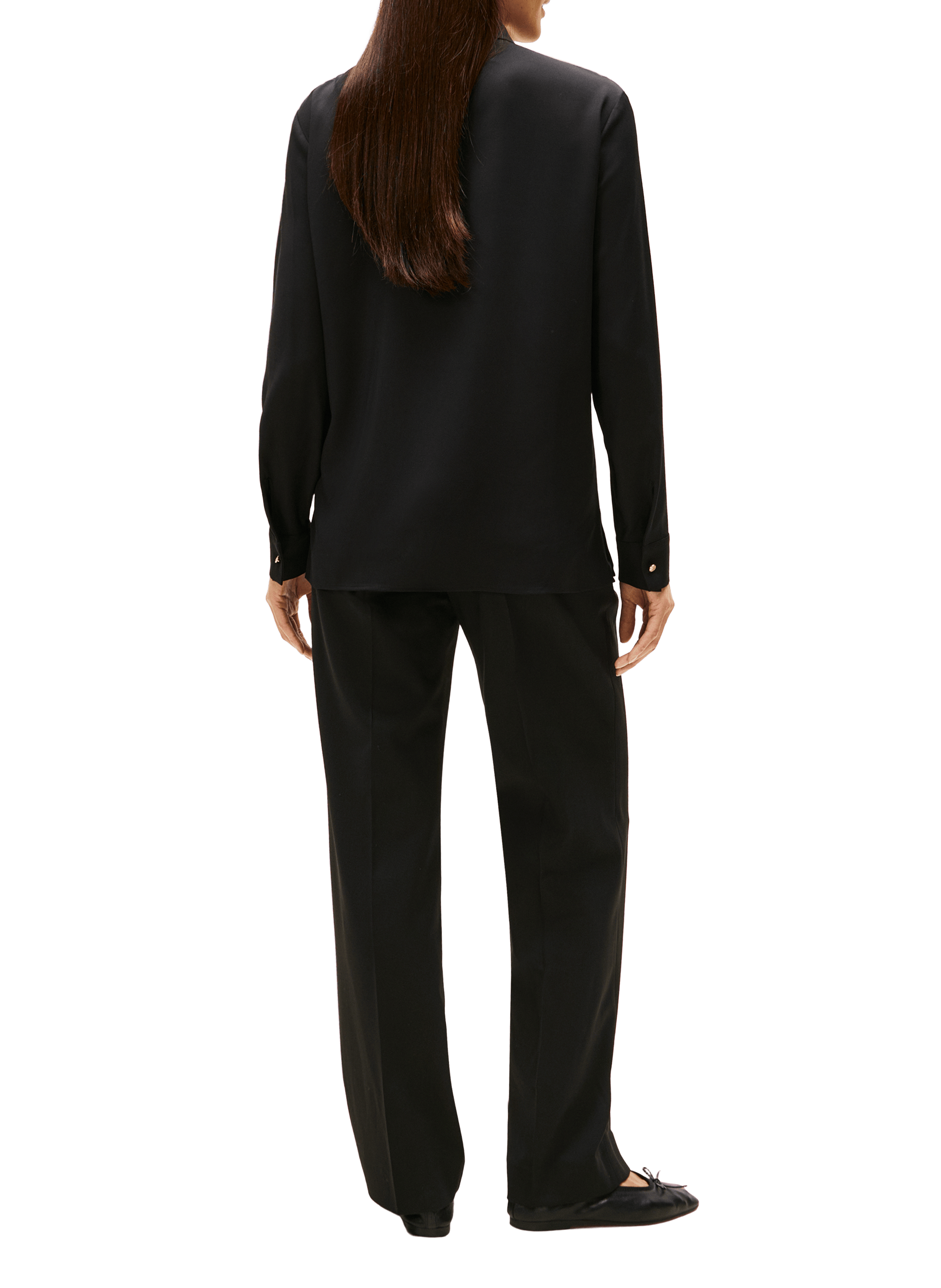 Chemise coupe standard à patte invisible TOMMY HILFIGER Noir