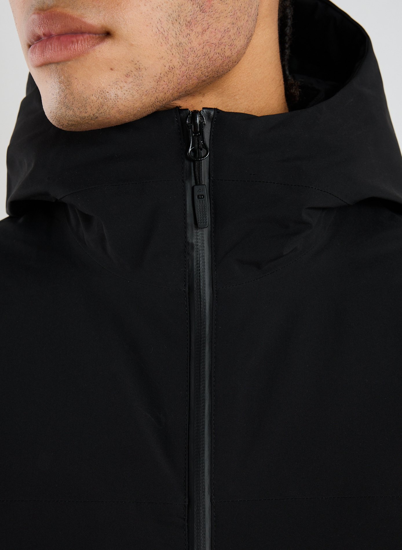 Parka droite à capuche SAMSOE SAMSOE Noir