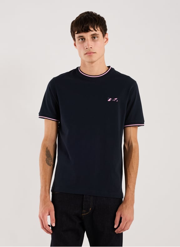 T-shirt brodé en coton Bleu by EDEN PARK EDEN PARK T-shirt brodé en coton Bleu