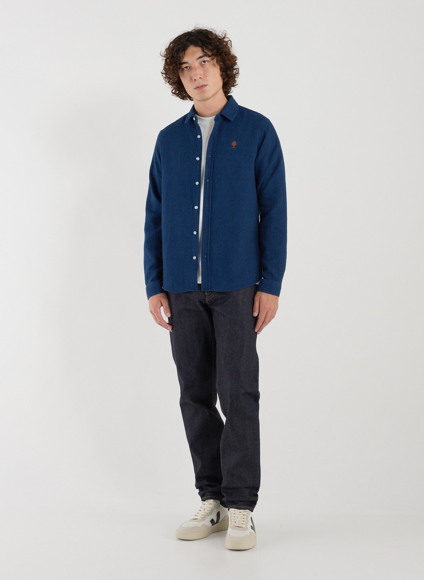  Cotton shirt FAGUO Blue