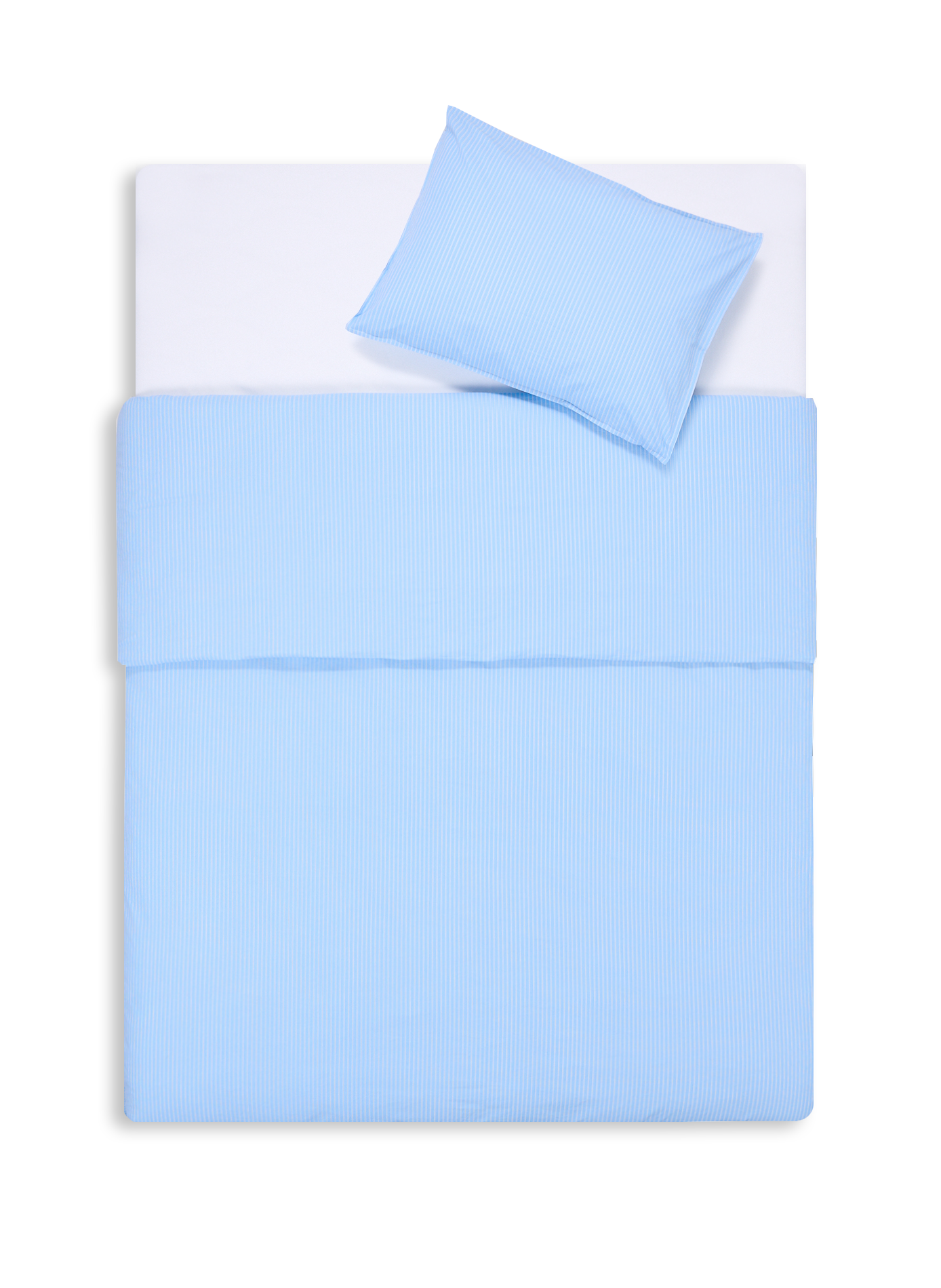 Housse de couette en percale lavée AU PRINTEMPS PARIS Bleu