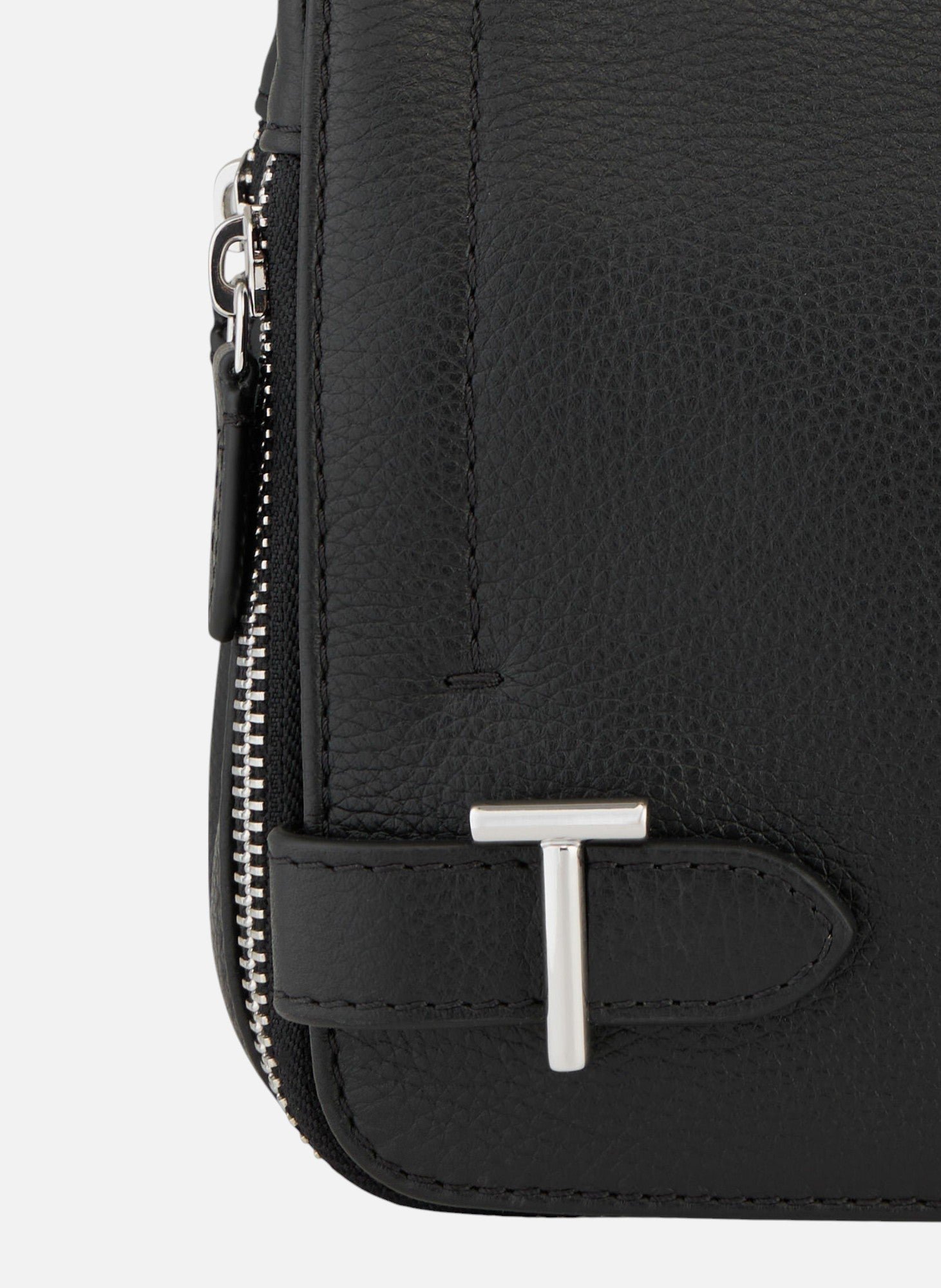 Petit sac bandoulière simone en cuir grainé LE TANNEUR Noir