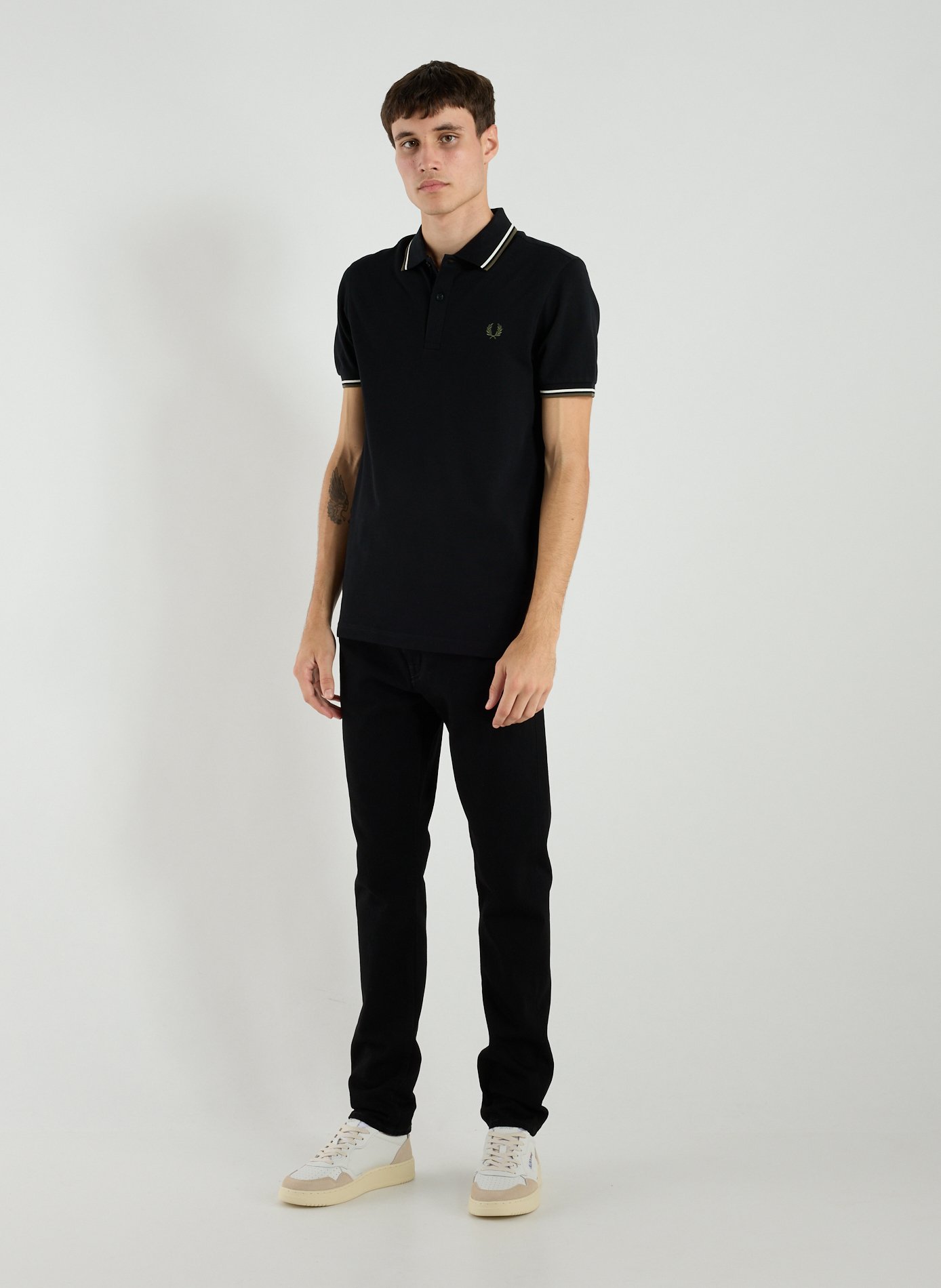 Cotton pique polo shirt FRED PERRY Black