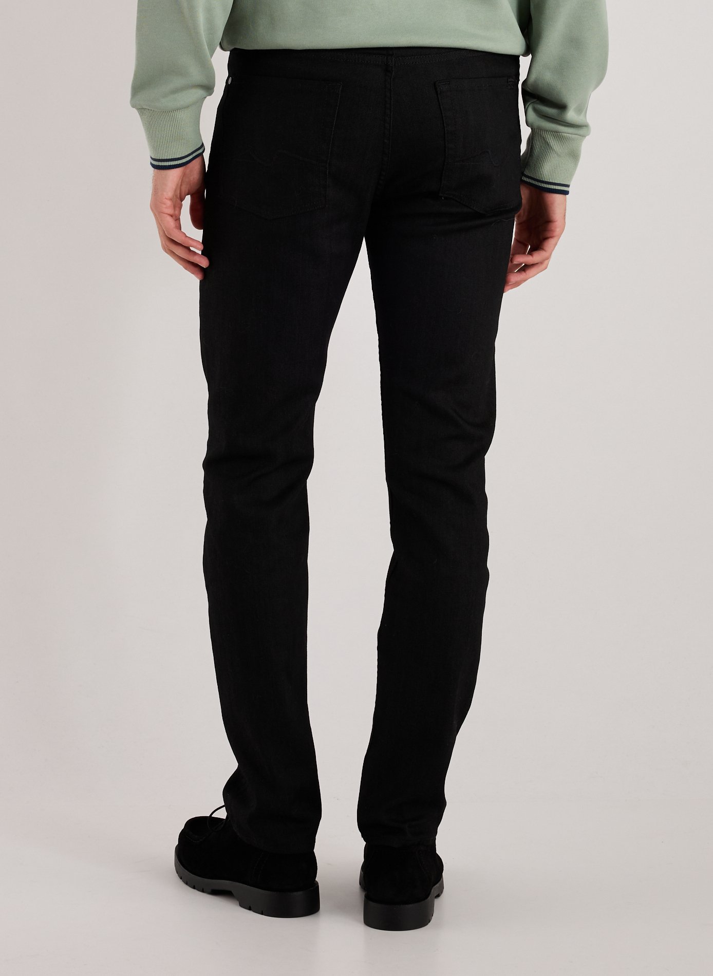 Five-pocket cotton blend jeans 7 FOR ALL MANKIND Black