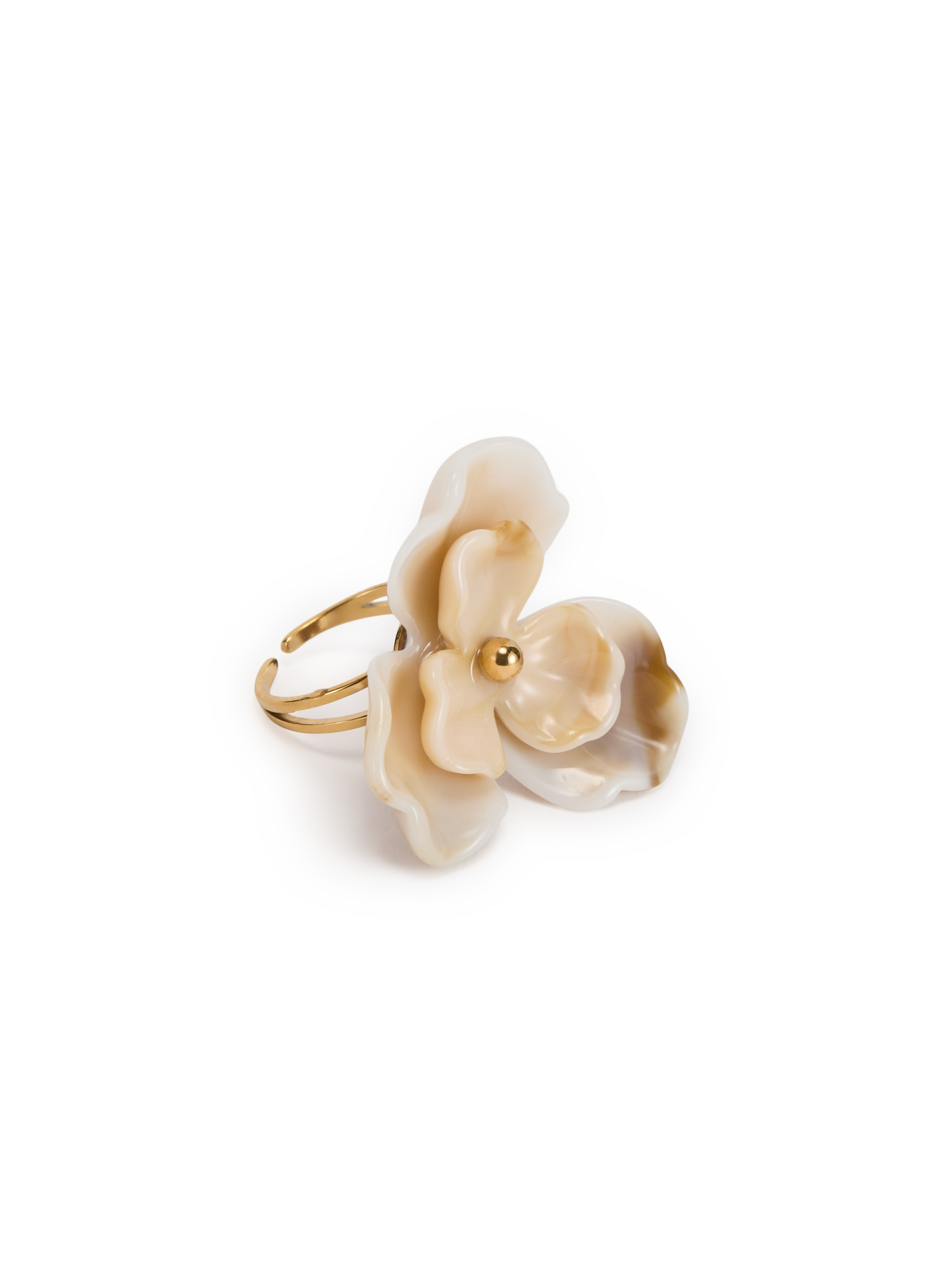 Bague à fleur AU PRINTEMPS PARIS Beige