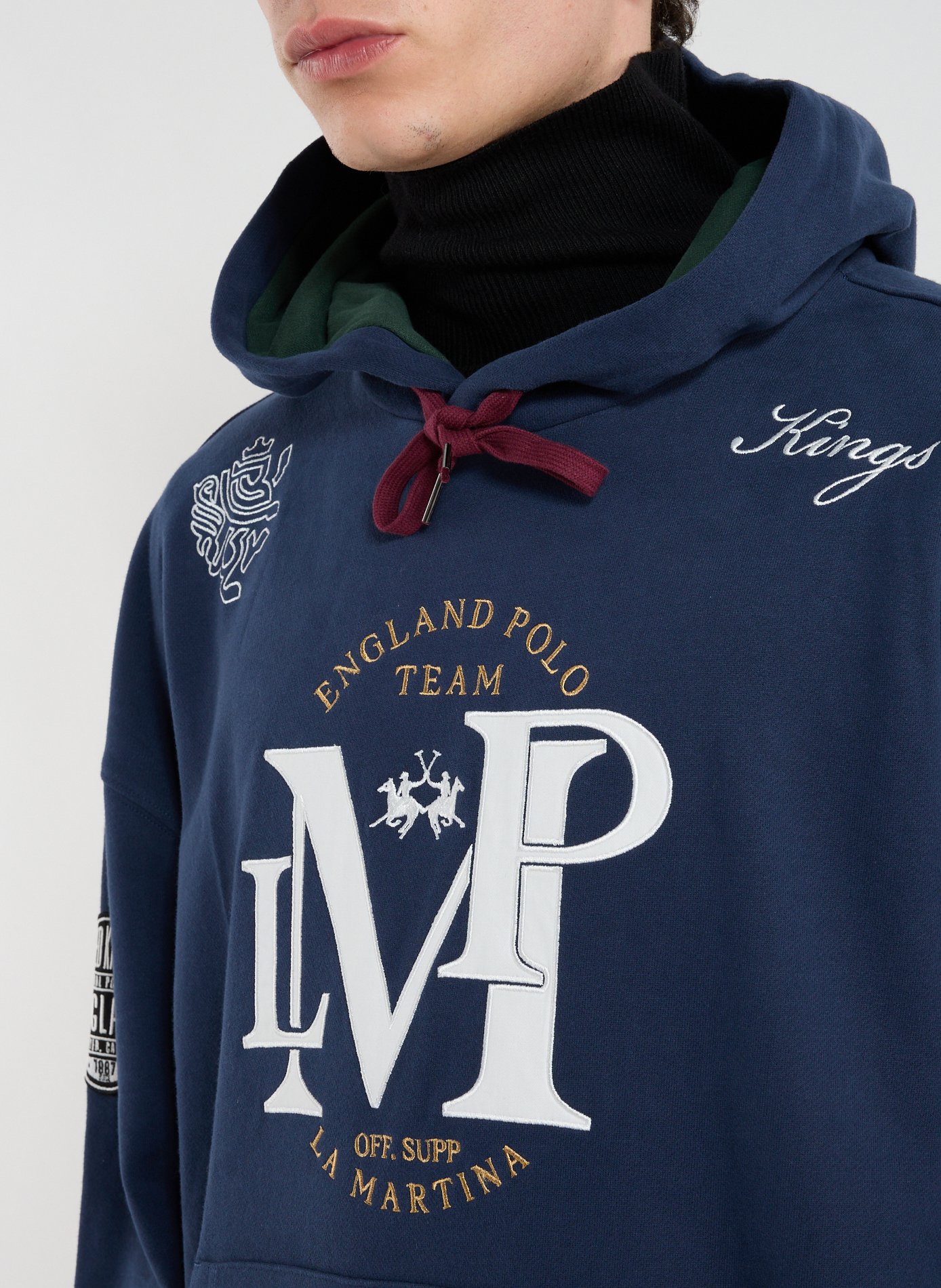 Sweat à capuche en coton LA MARTINA Bleu