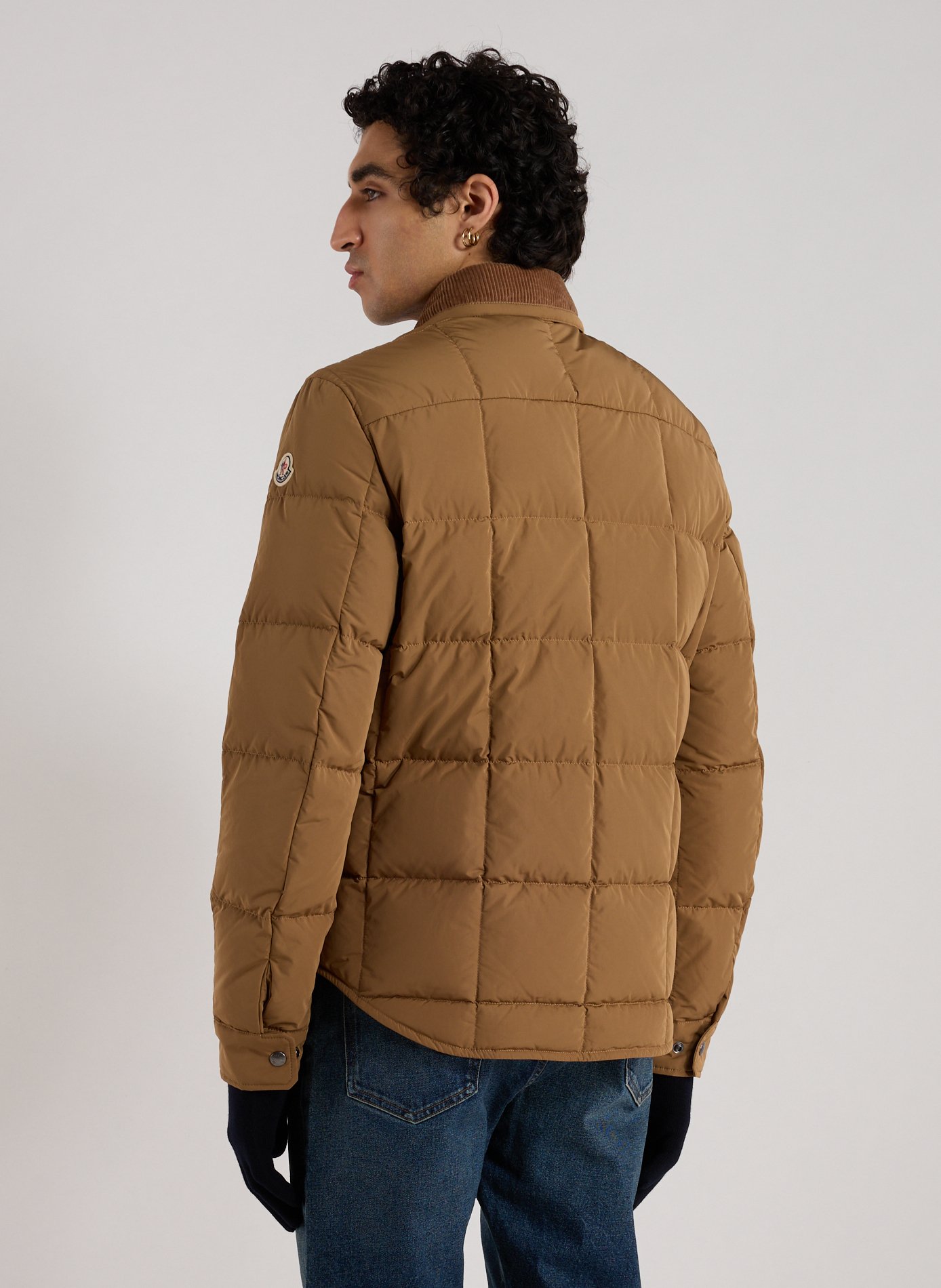 Quilted jacket with classic collar MONCLER Beige