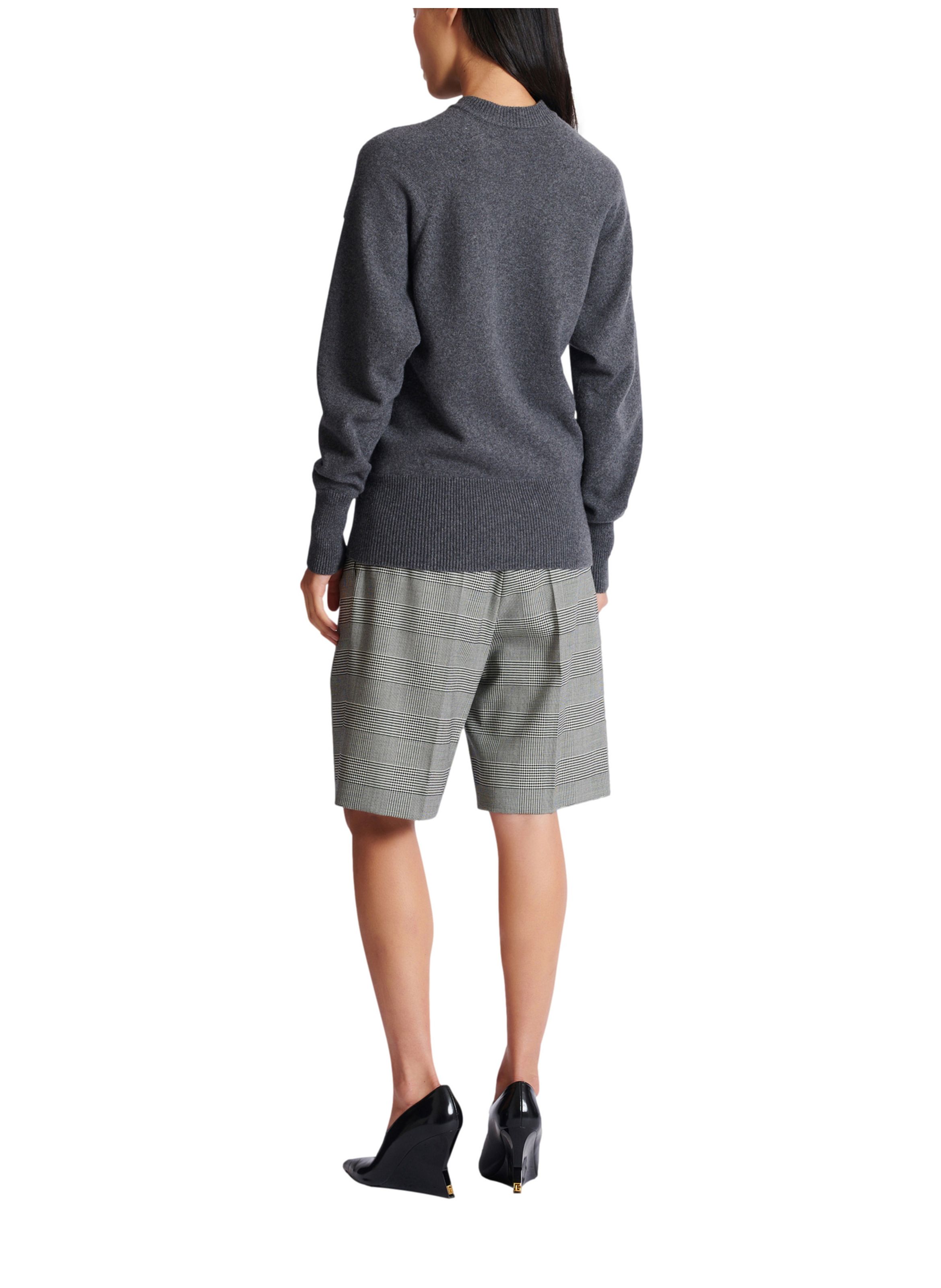 Cardigan boutonné en éco-cachemire Gris