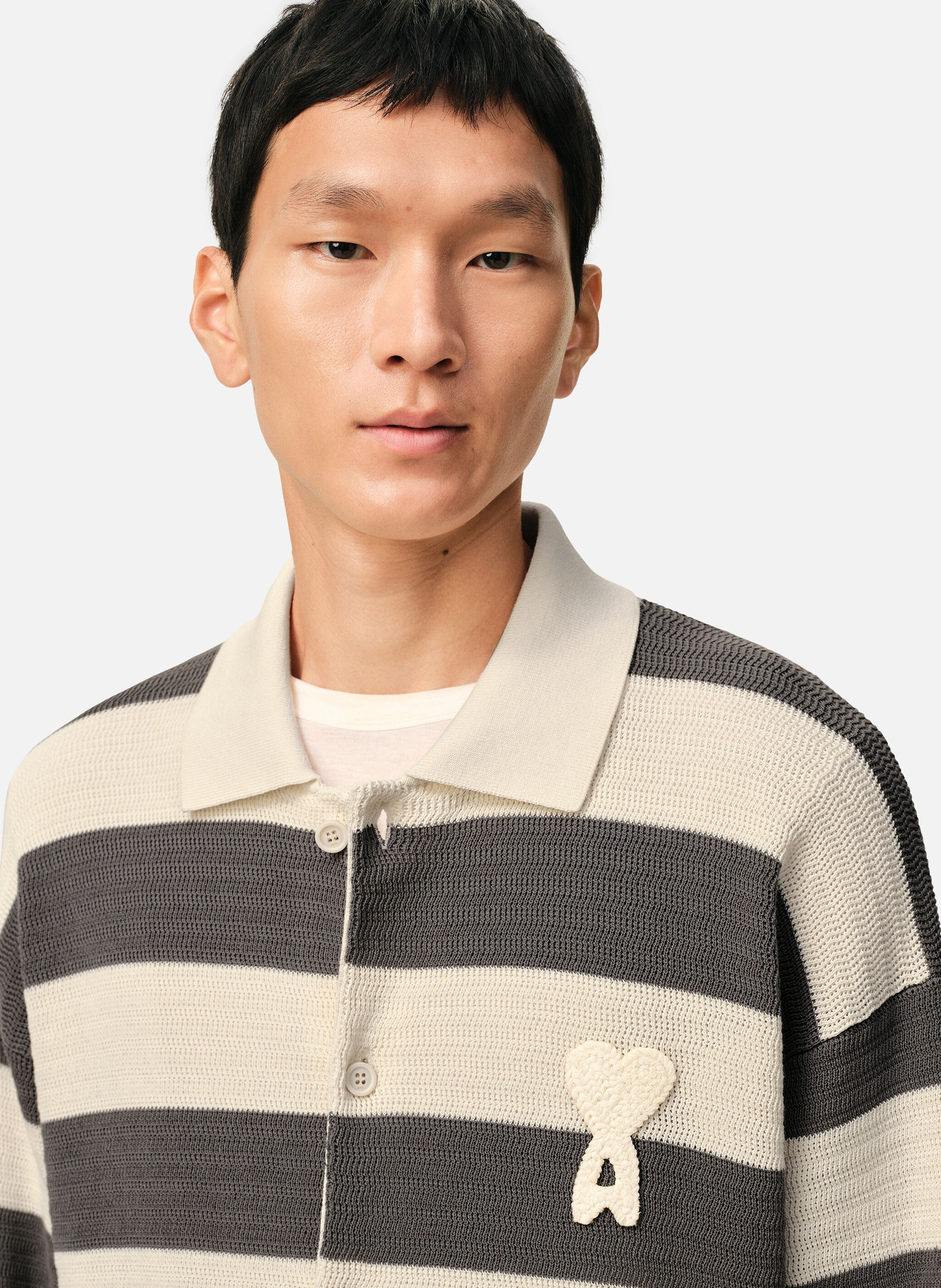 Cardigan et ami de coeur en coton AMI PARIS Multicolore