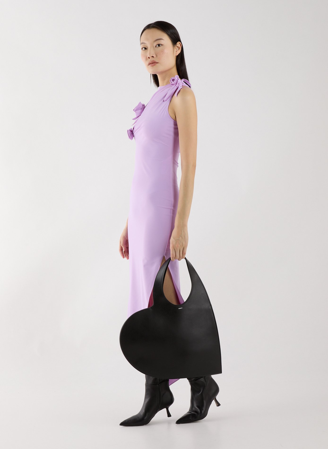 Sac épaule coeur en cuir COPERNI Noir