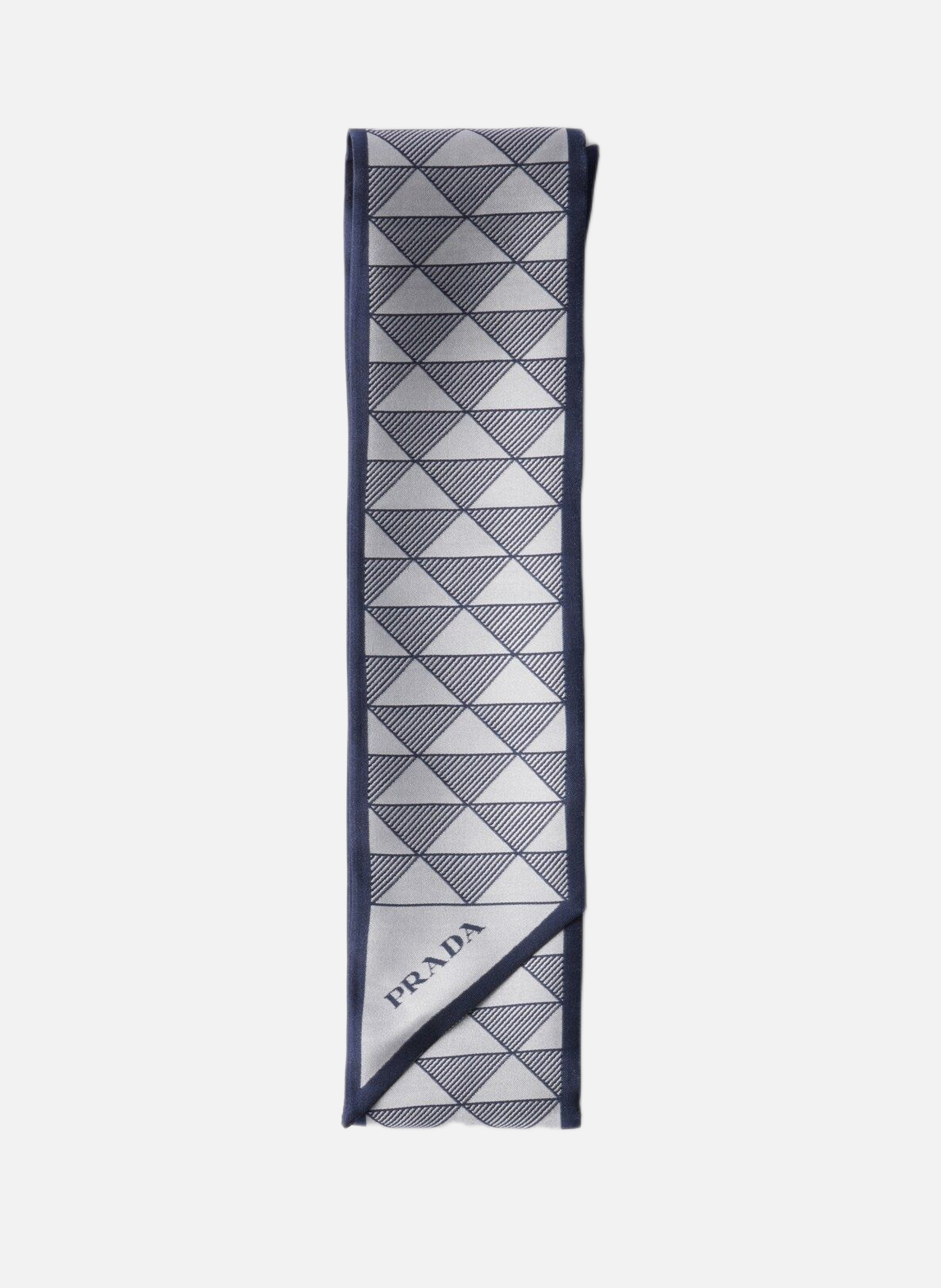 Cravate en soie jacquard PRADA Bleu