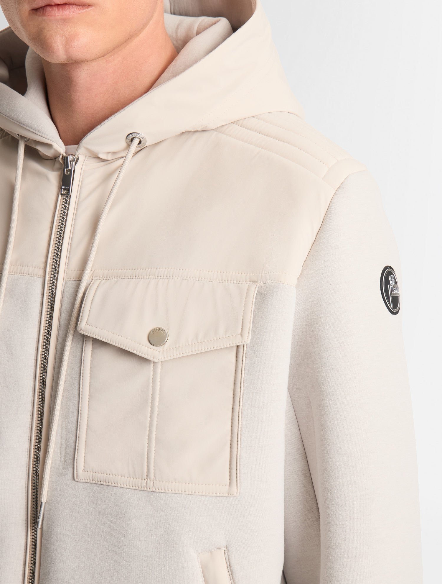 Blouson cimarag col capuche coupe regular FUSALP Blanc