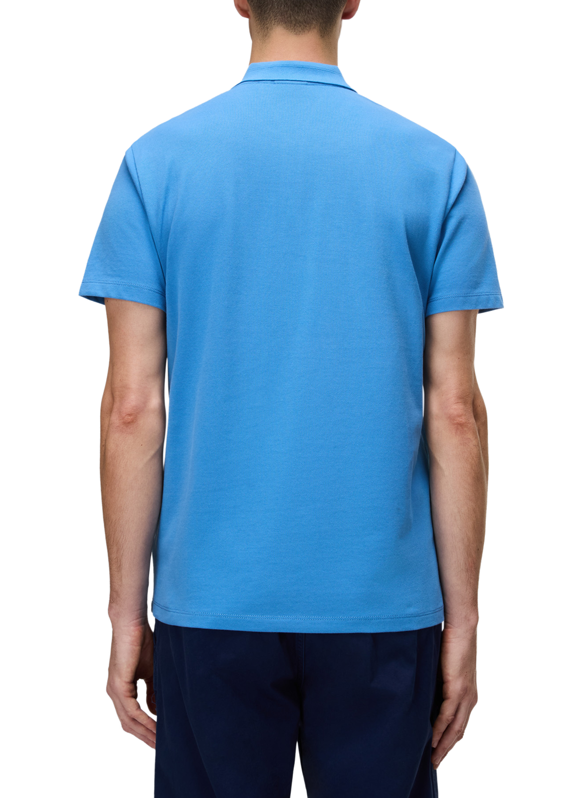Straight cotton polo shirt Blue