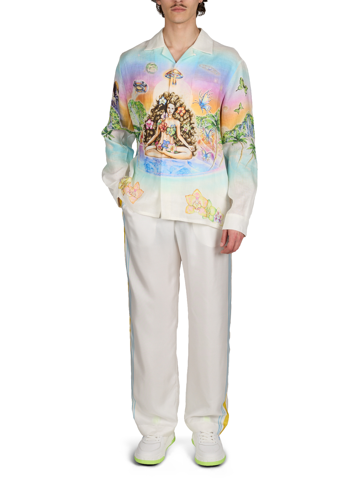 Pantalon fluide en soie CASABLANCA PARIS Multicolore