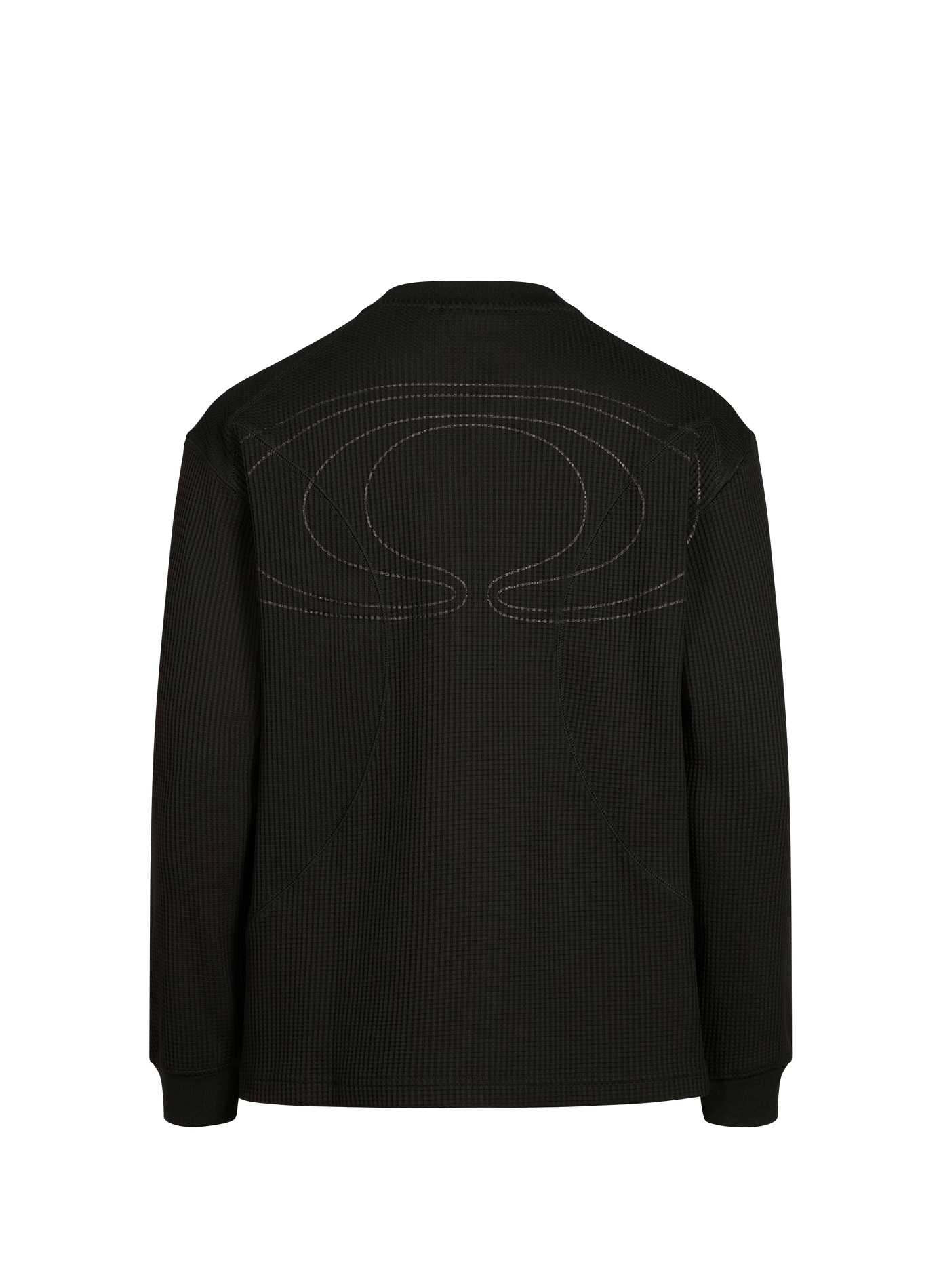 T-shirt gaufré à manches longues RAINS Noir